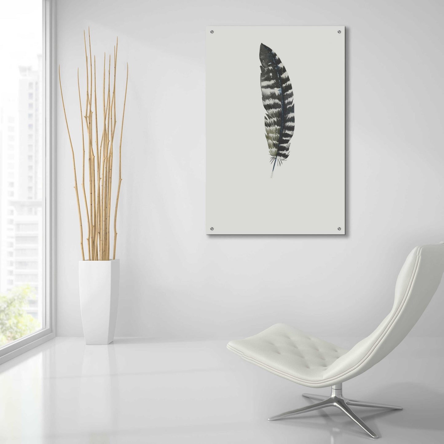 Epic Art 'Feather 5' by Incado, Acrylic Glass Wall Art,24x36