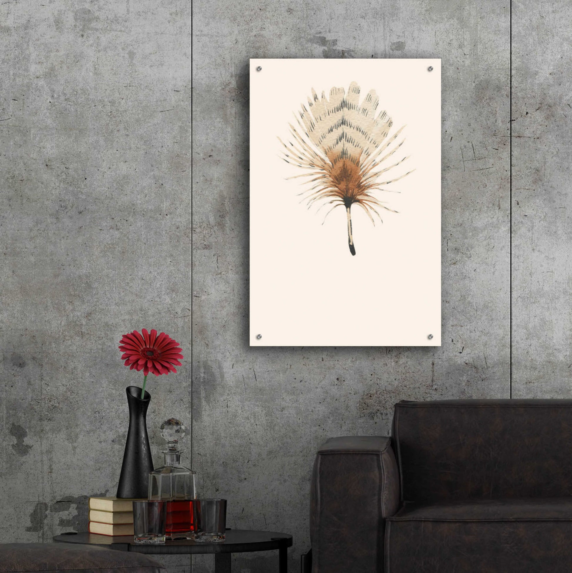 Epic Art 'Feather 6' by Incado, Acrylic Glass Wall Art,24x36