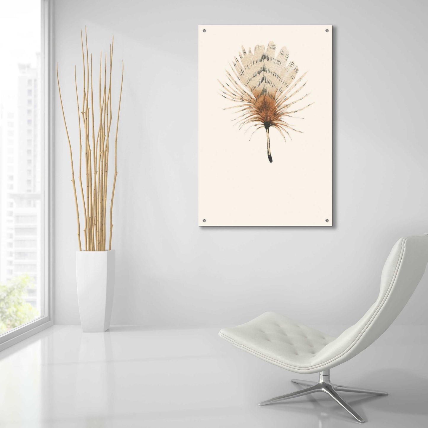 Epic Art 'Feather 6' by Incado, Acrylic Glass Wall Art,24x36