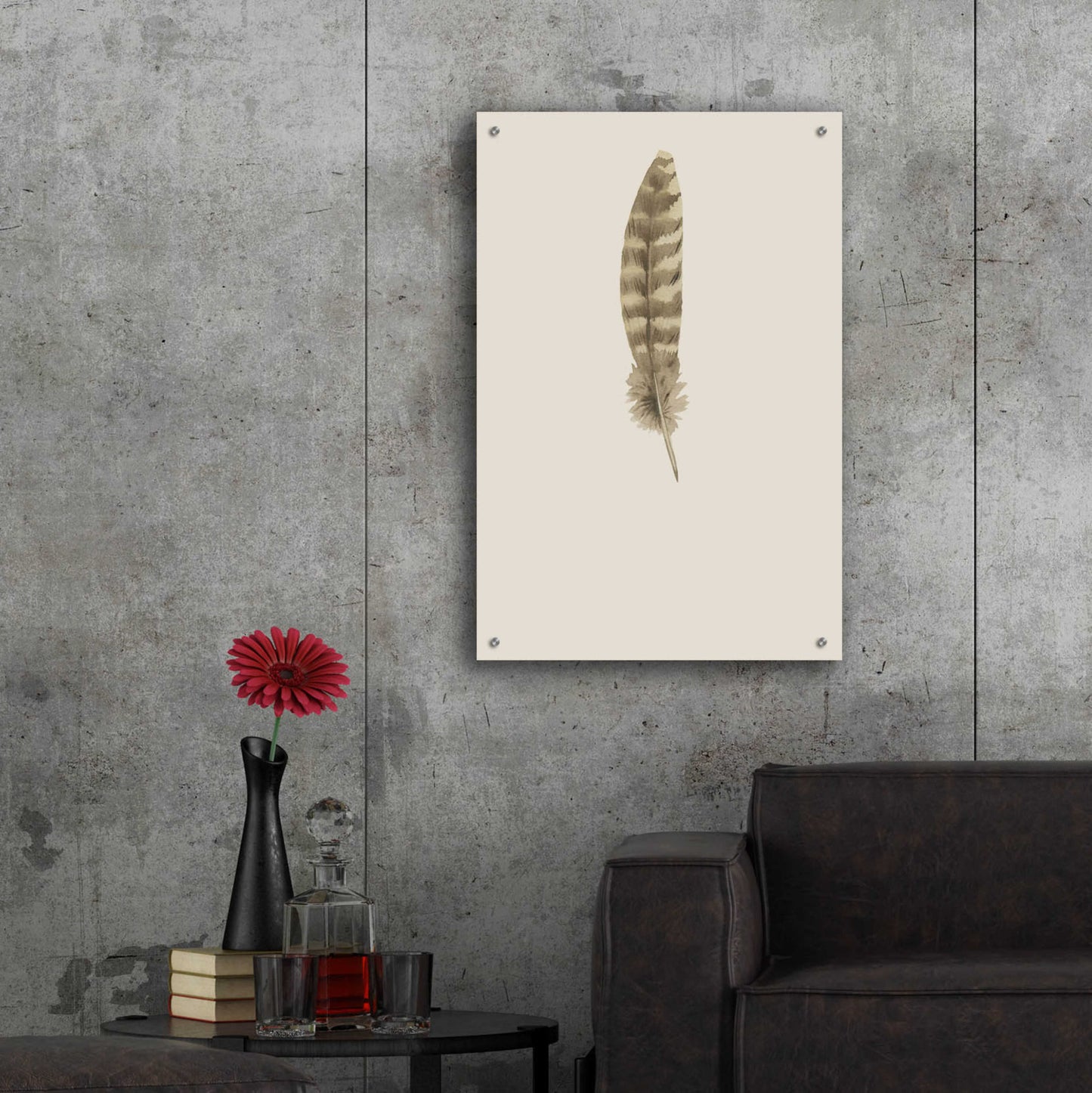 Epic Art 'Feather 7' by Incado, Acrylic Glass Wall Art,24x36