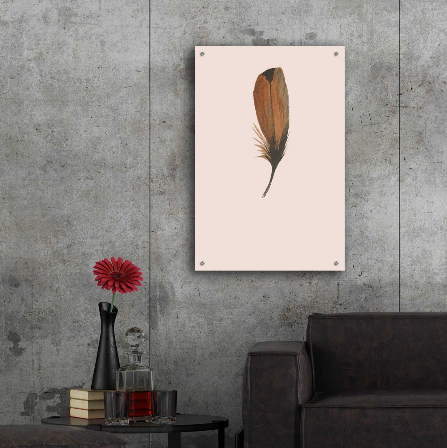 Epic Art 'Feather 8' by Incado, Acrylic Glass Wall Art,24x36