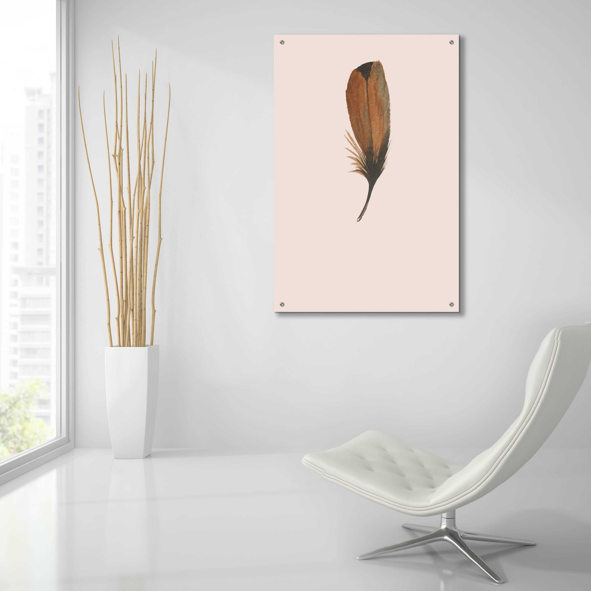 Epic Art 'Feather 8' by Incado, Acrylic Glass Wall Art,24x36