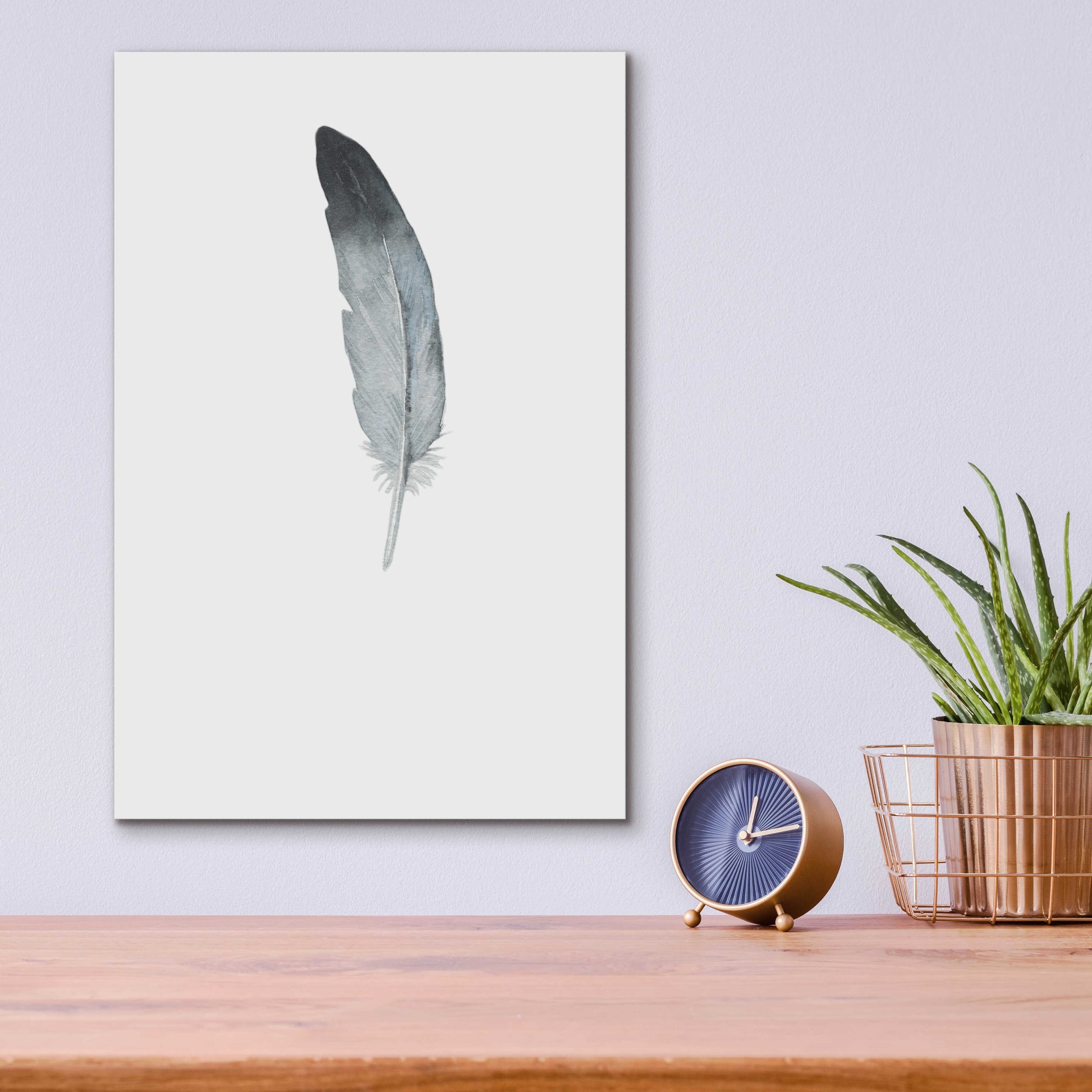 Epic Art 'Feather 9' by Incado, Acrylic Glass Wall Art,12x16