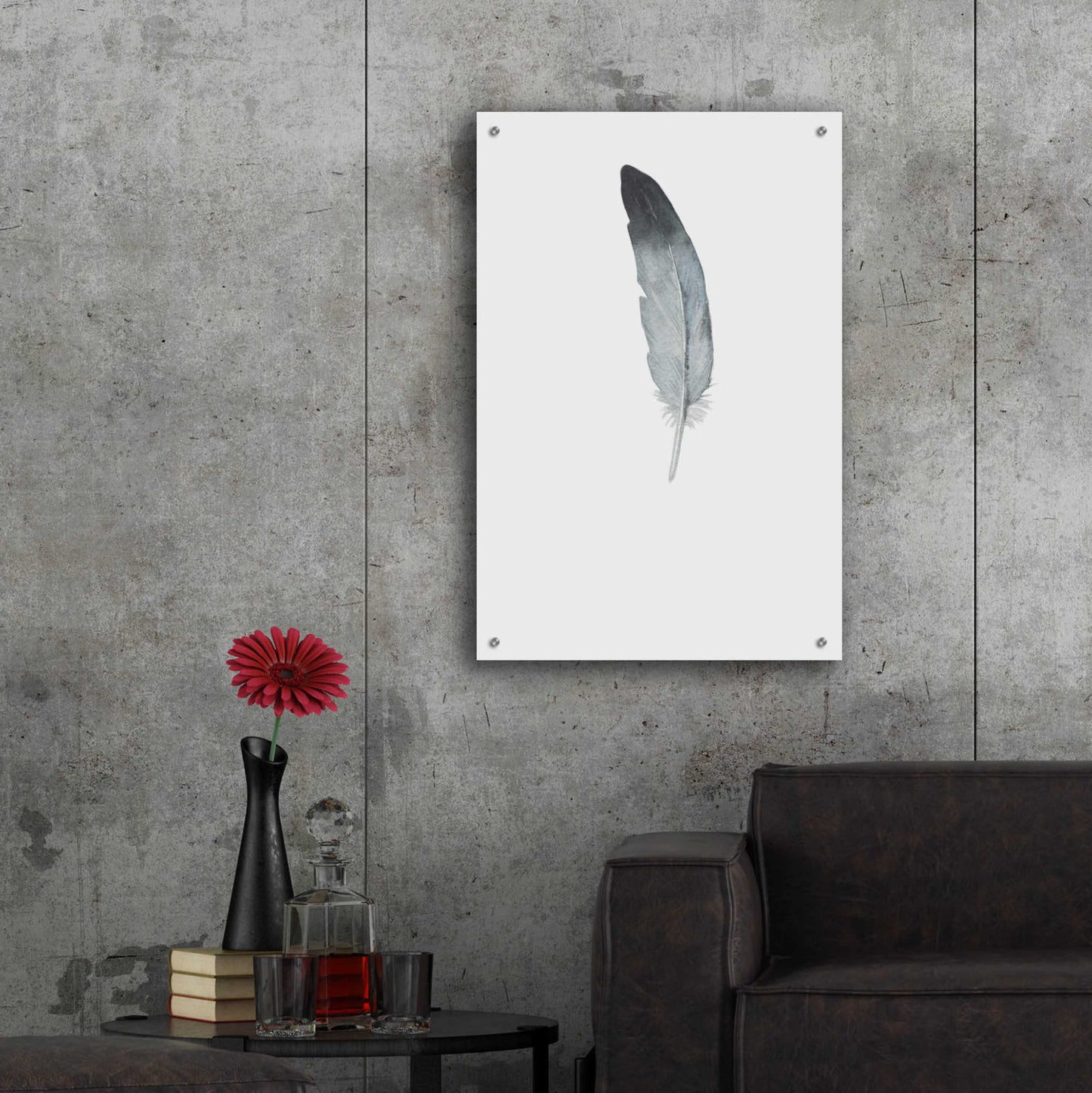 Epic Art 'Feather 9' by Incado, Acrylic Glass Wall Art,24x36