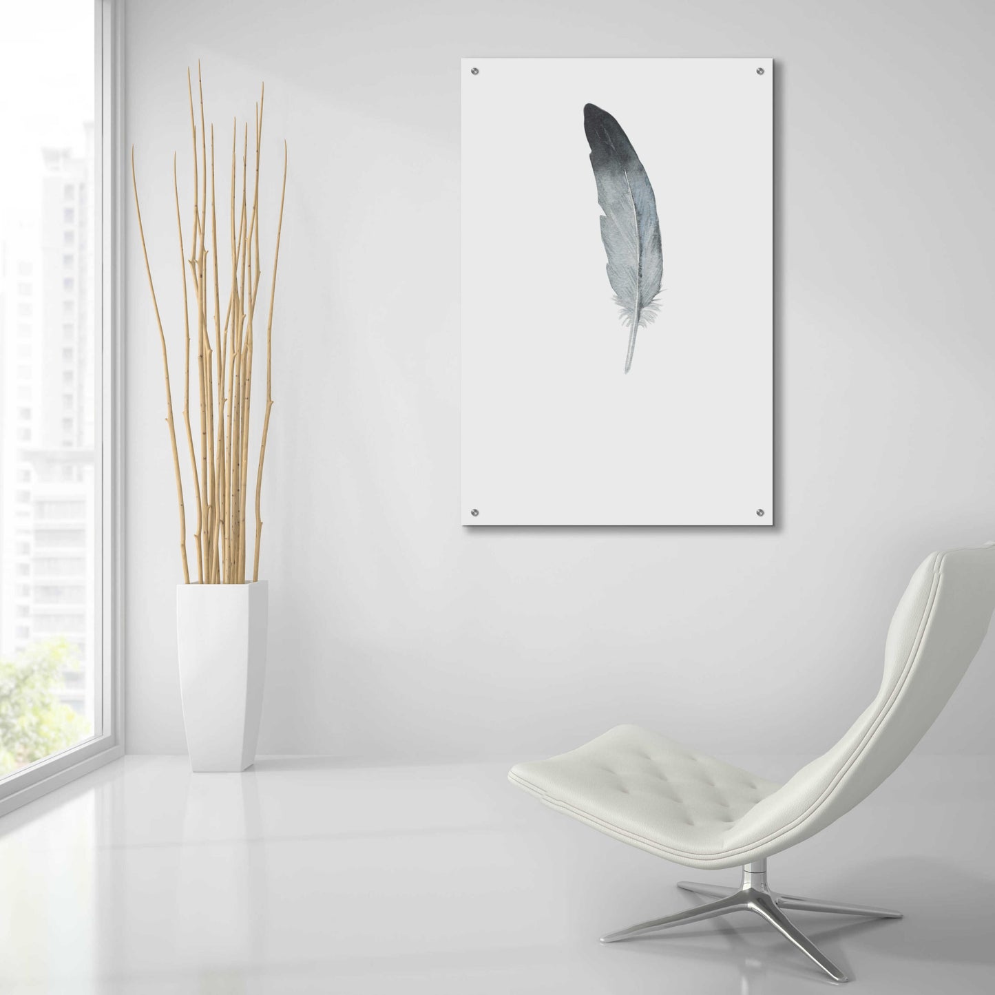 Epic Art 'Feather 9' by Incado, Acrylic Glass Wall Art,24x36