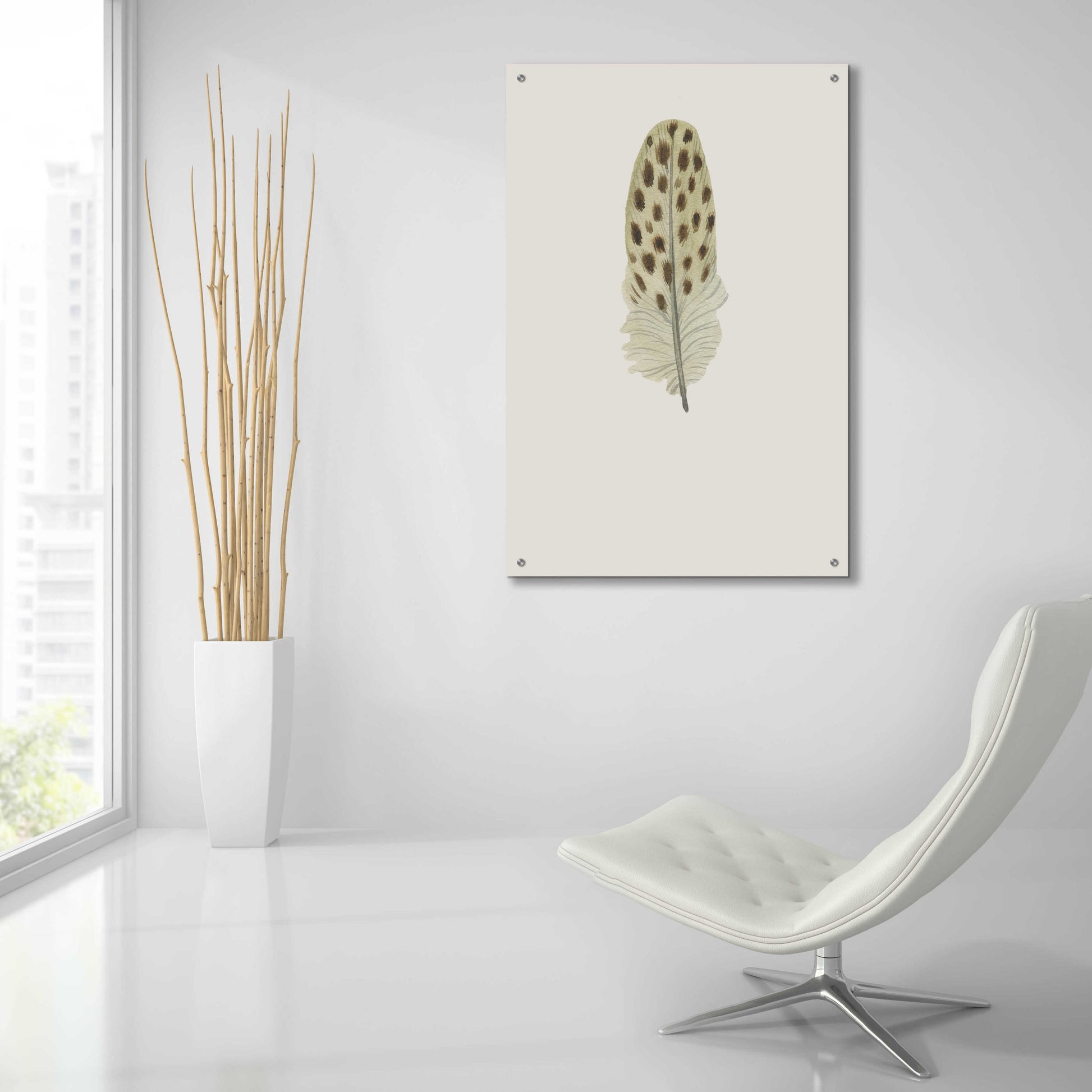 Epic Art 'Feather 10' by Incado, Acrylic Glass Wall Art,24x36