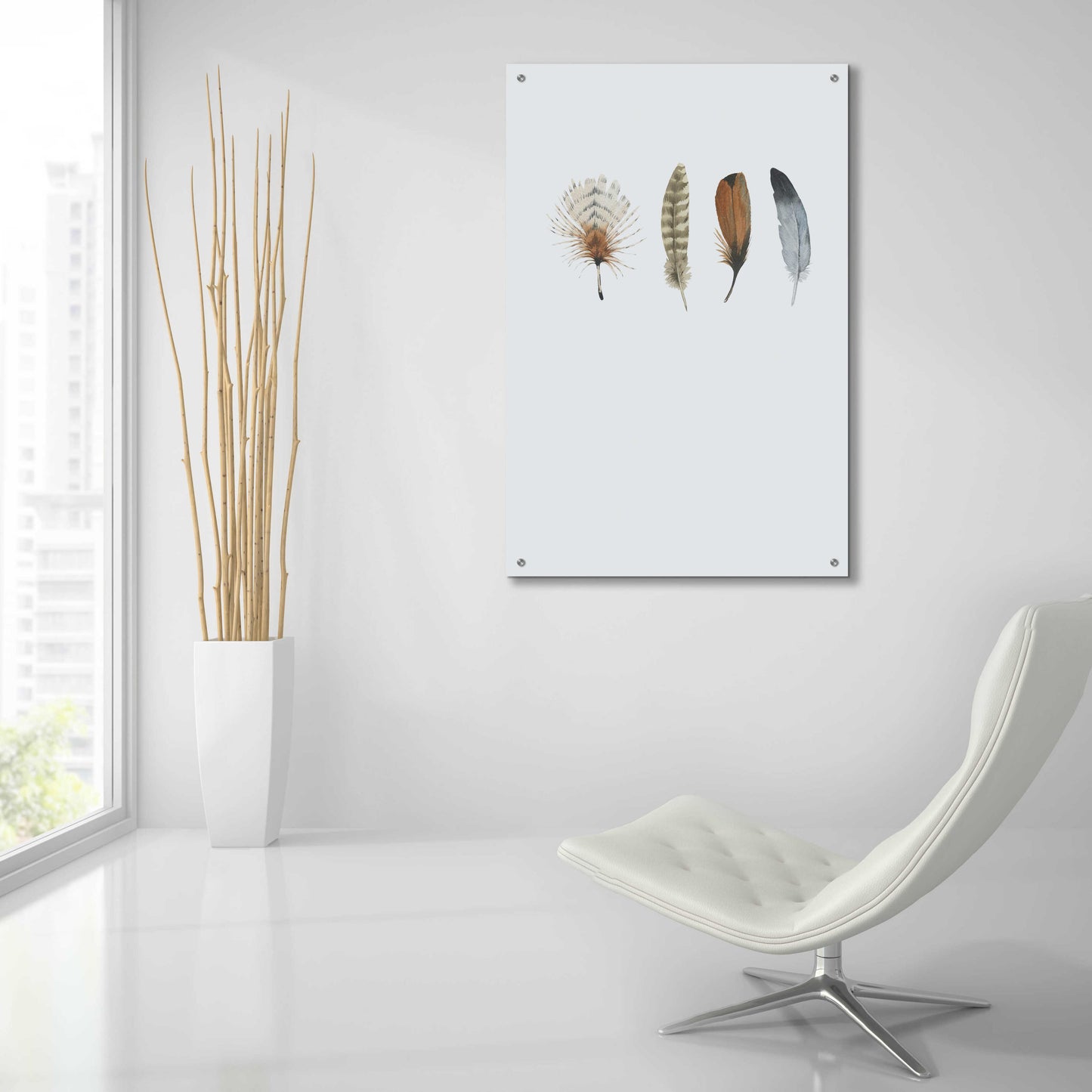 Epic Art 'Feather 12' by Incado, Acrylic Glass Wall Art,24x36