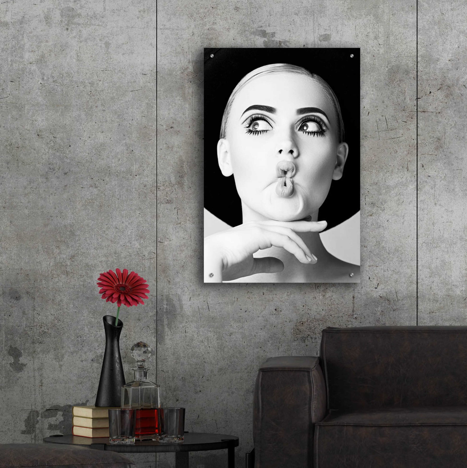 Epic Art 'Fish Face Glamour' by Incado, Acrylic Glass Wall Art,24x36