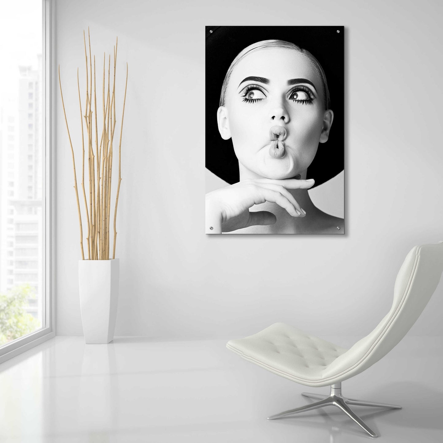 Epic Art 'Fish Face Glamour' by Incado, Acrylic Glass Wall Art,24x36