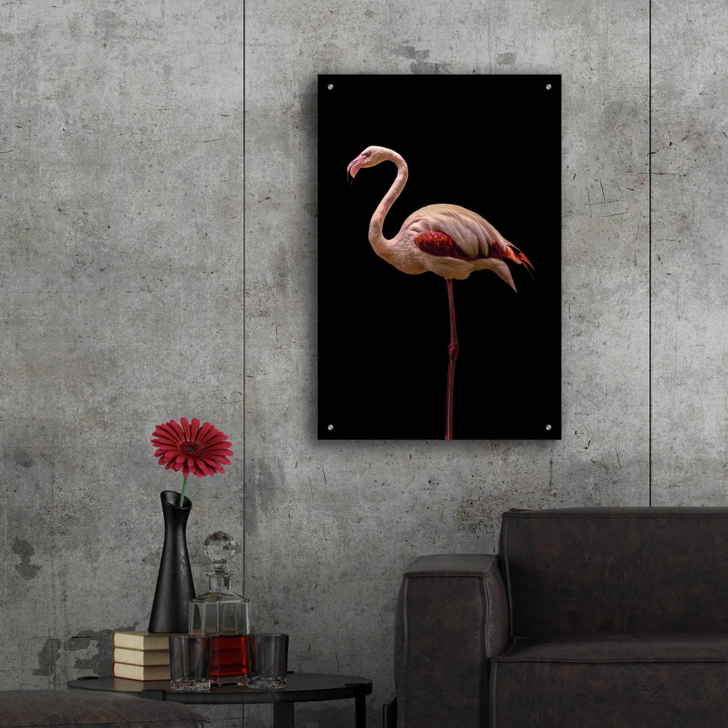 Epic Art 'Flamingo' by Incado, Acrylic Glass Wall Art,24x36