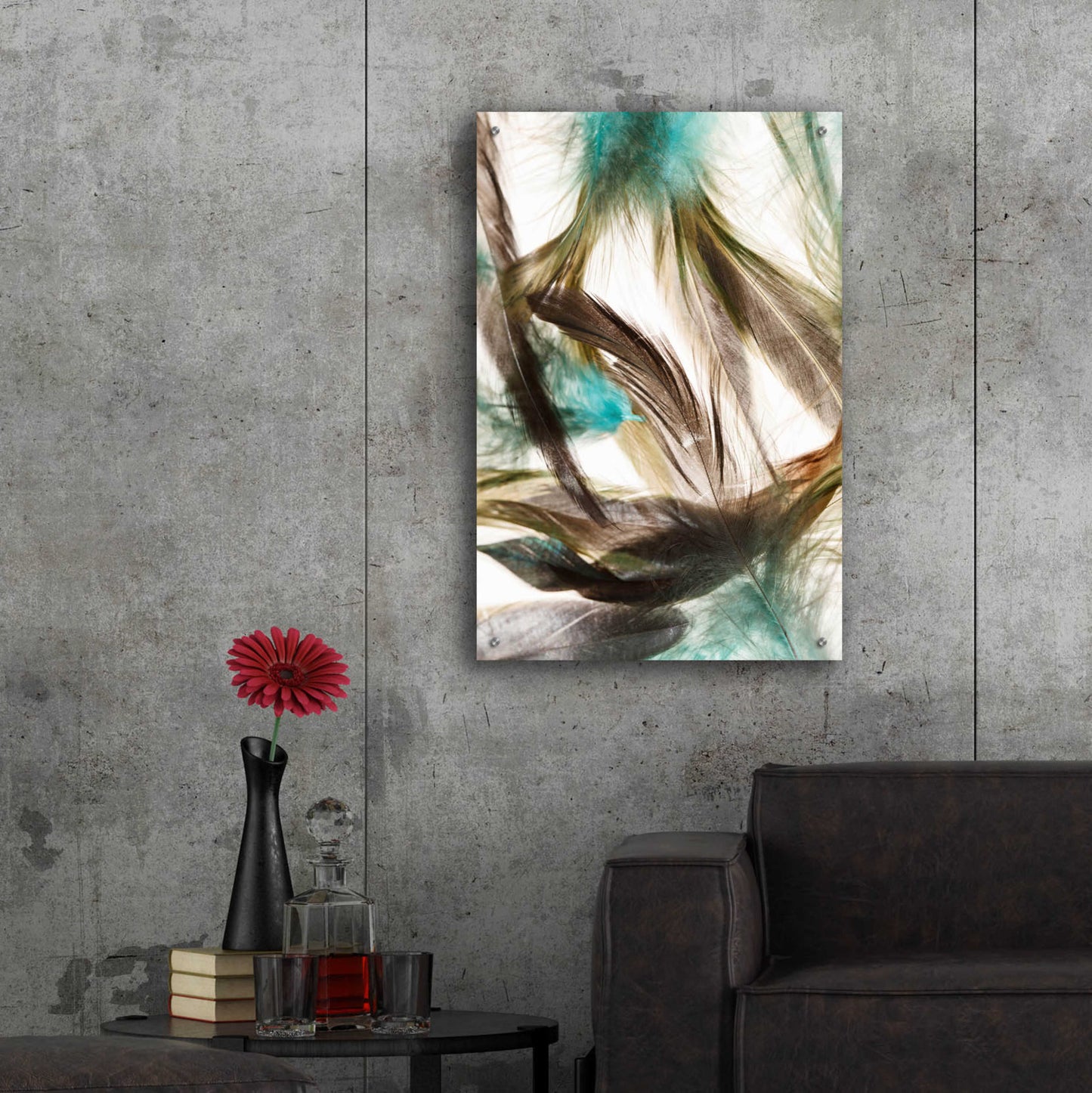 Epic Art 'Floating Feathers' by Incado, Acrylic Glass Wall Art,24x36