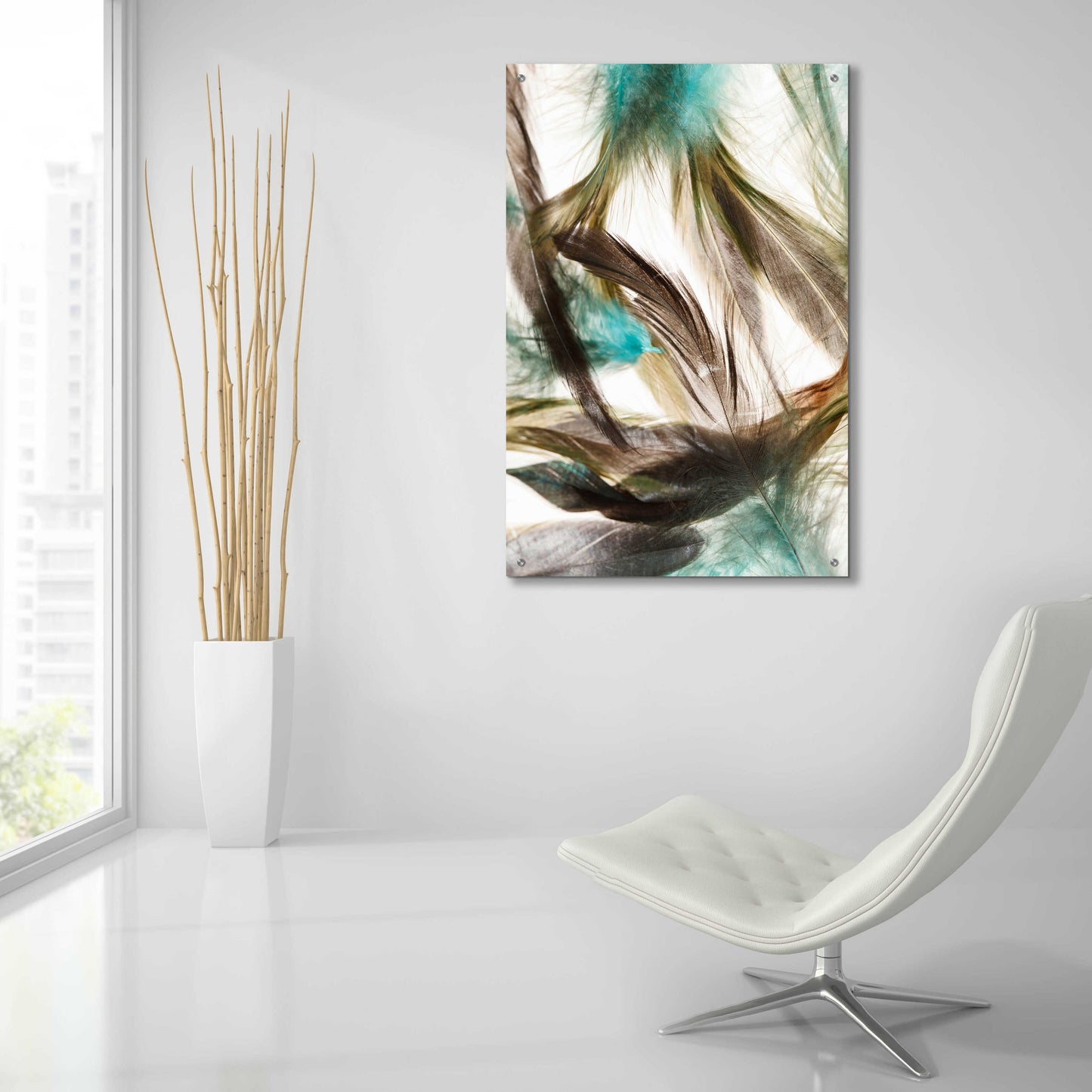 Epic Art 'Floating Feathers' by Incado, Acrylic Glass Wall Art,24x36