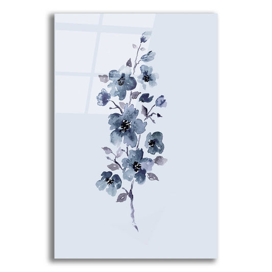 Epic Art 'Floral Blue' by Incado, Acrylic Glass Wall Art