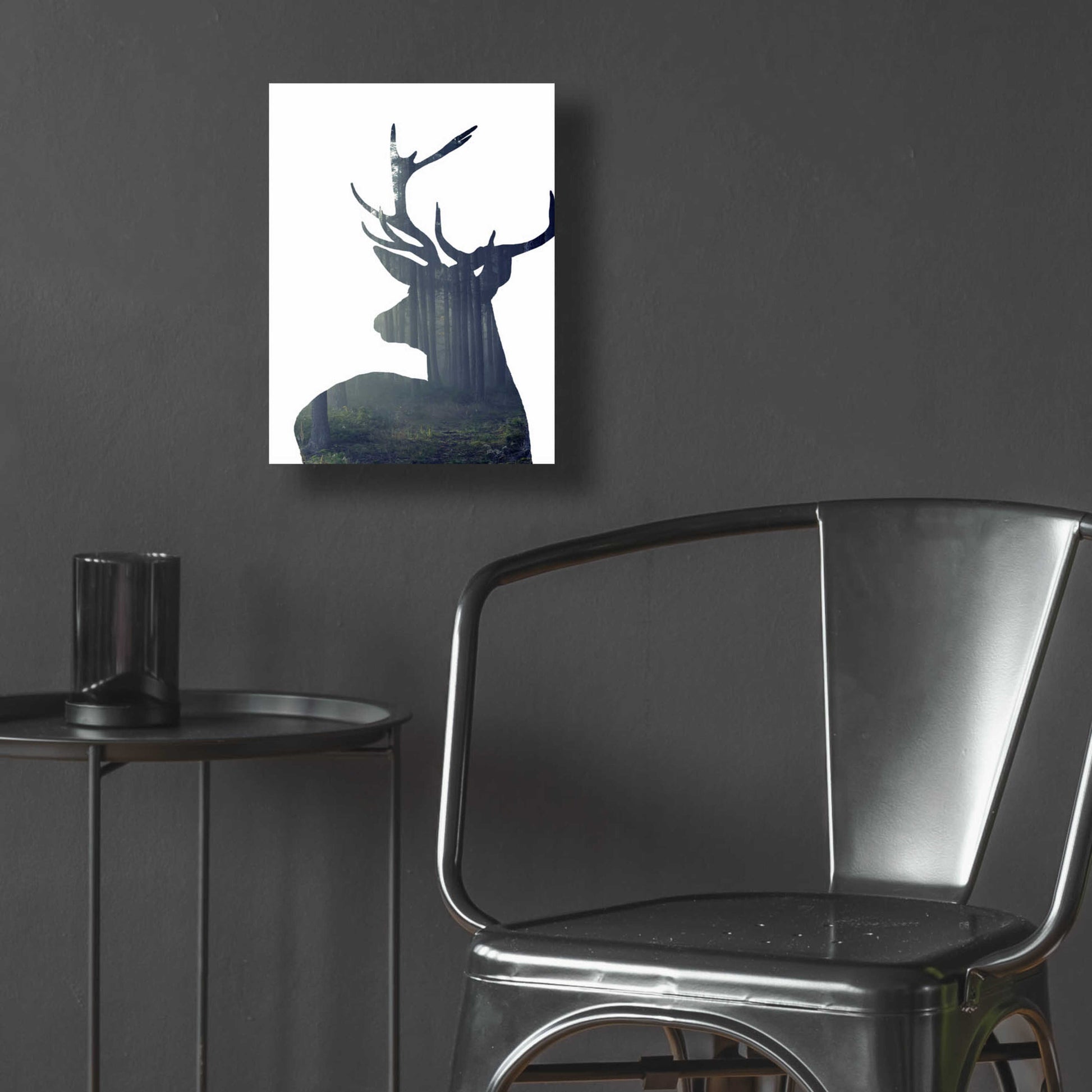 Epic Art 'Forest Deer Silhouette' by Incado, Acrylic Glass Wall Art,12x16