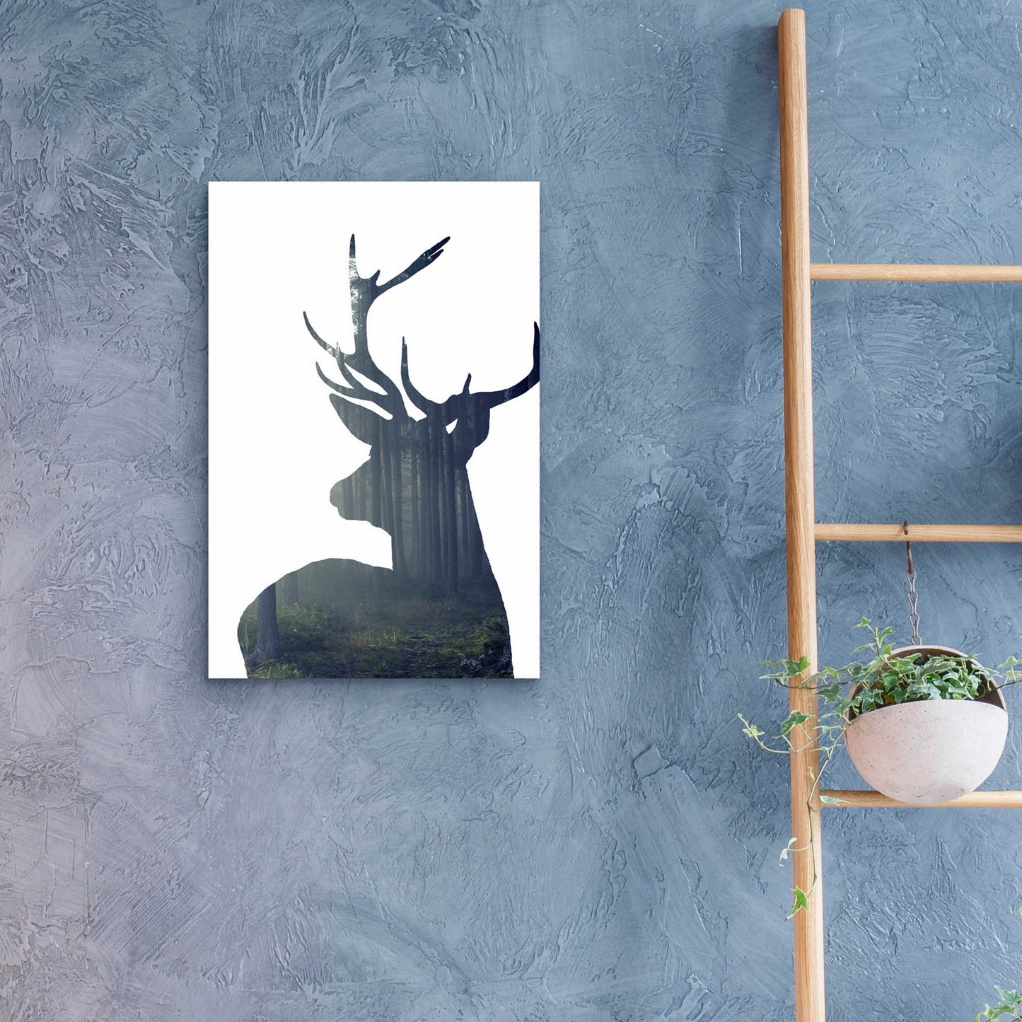 Epic Art 'Forest Deer Silhouette' by Incado, Acrylic Glass Wall Art,16x24