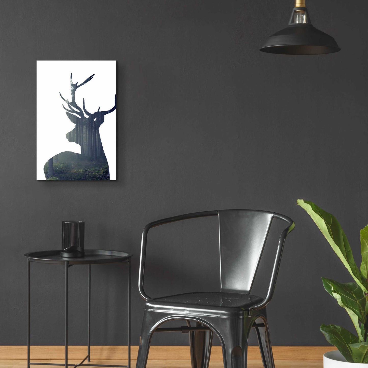 Epic Art 'Forest Deer Silhouette' by Incado, Acrylic Glass Wall Art,16x24