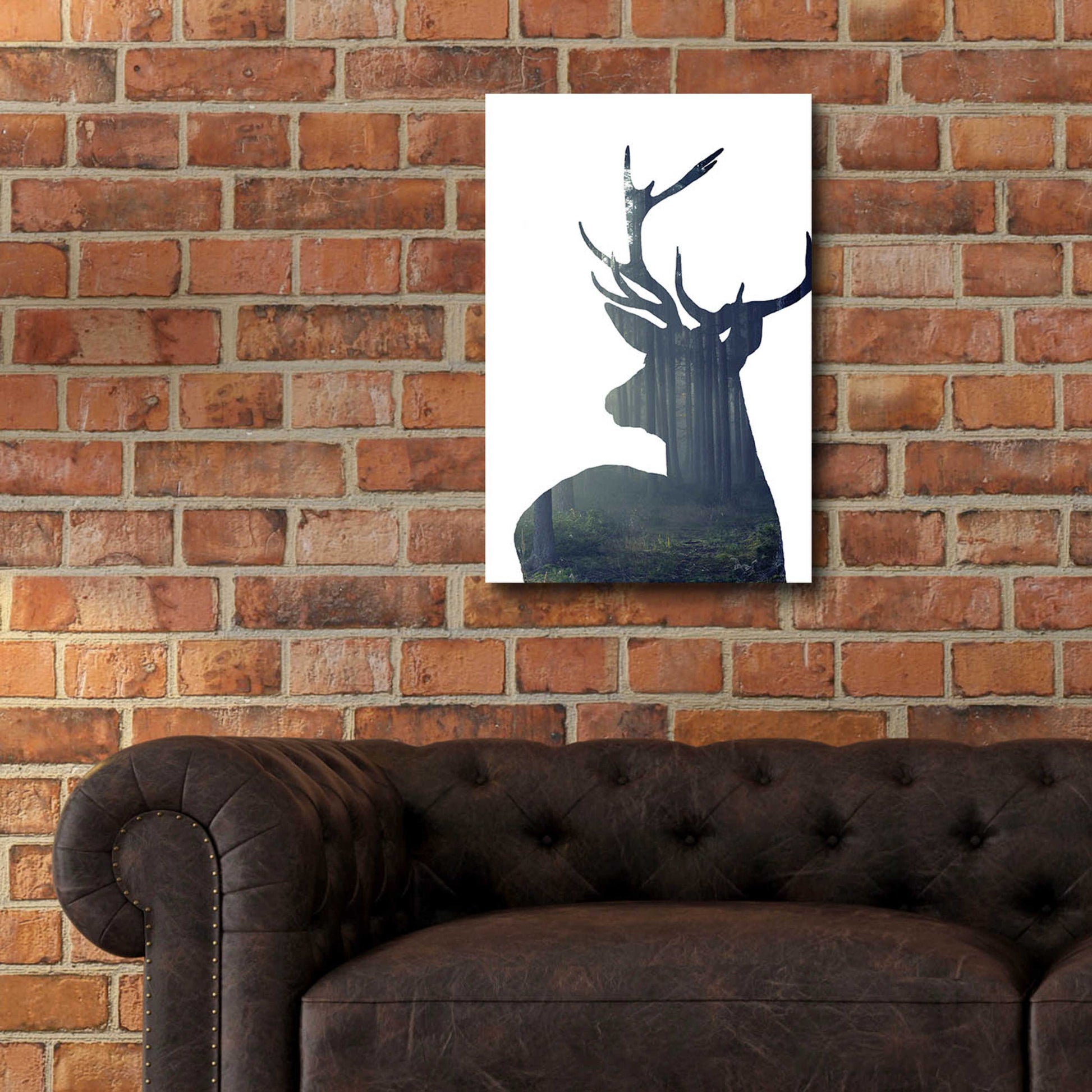 Epic Art 'Forest Deer Silhouette' by Incado, Acrylic Glass Wall Art,16x24