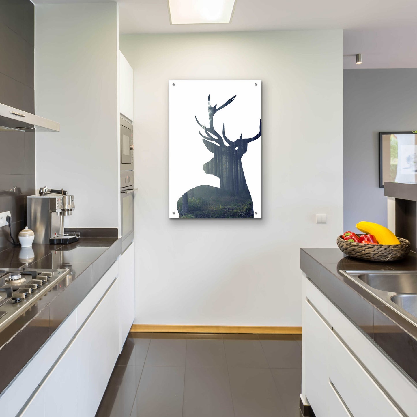 Epic Art 'Forest Deer Silhouette' by Incado, Acrylic Glass Wall Art,24x36