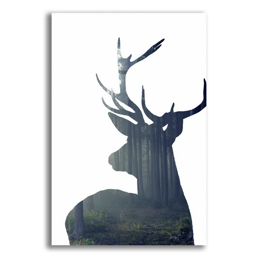 Epic Art 'Forest Deer Silhouette' by Incado, Acrylic Glass Wall Art