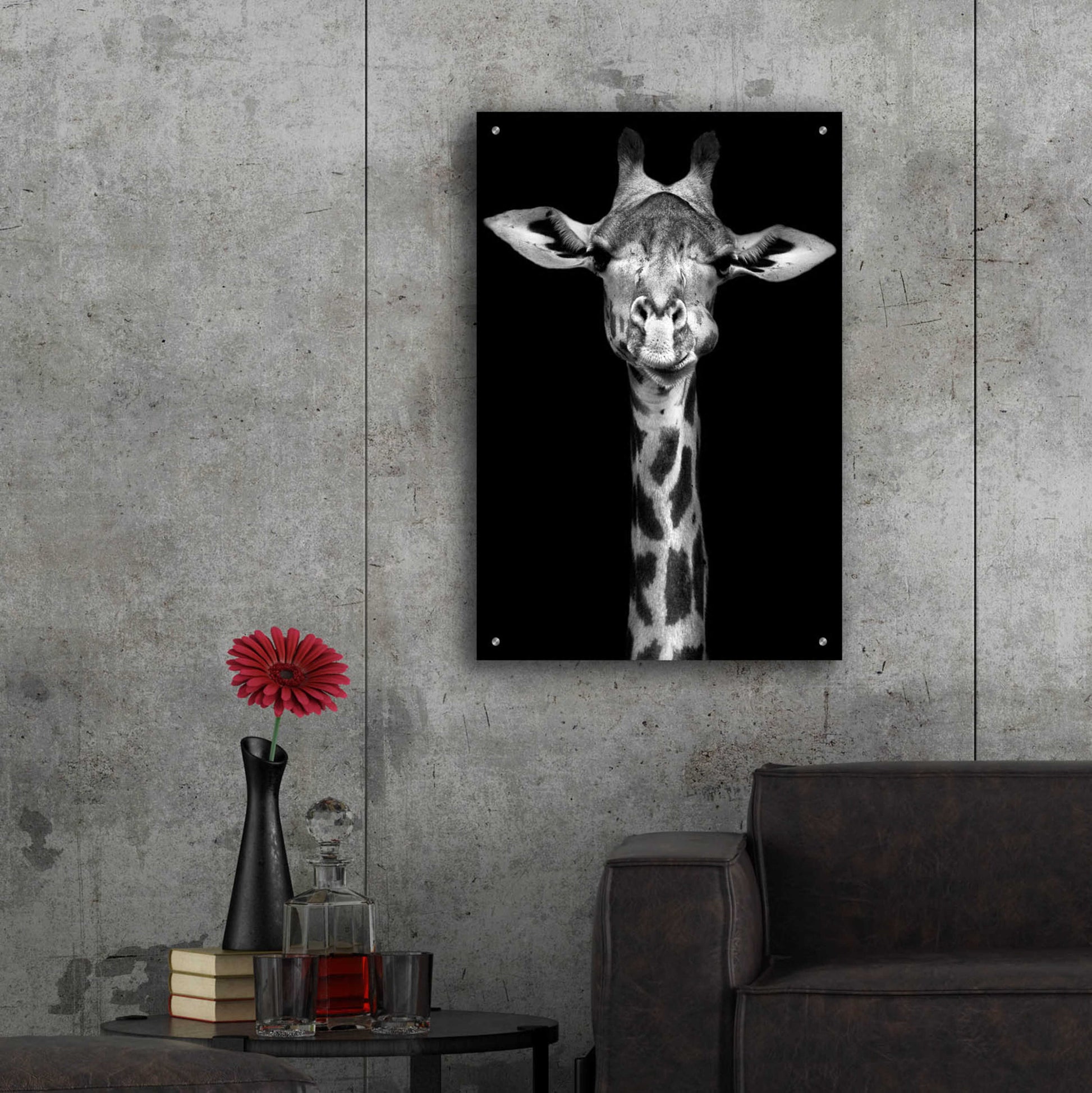 Epic Art 'Giraffe' by Incado, Acrylic Glass Wall Art,24x36