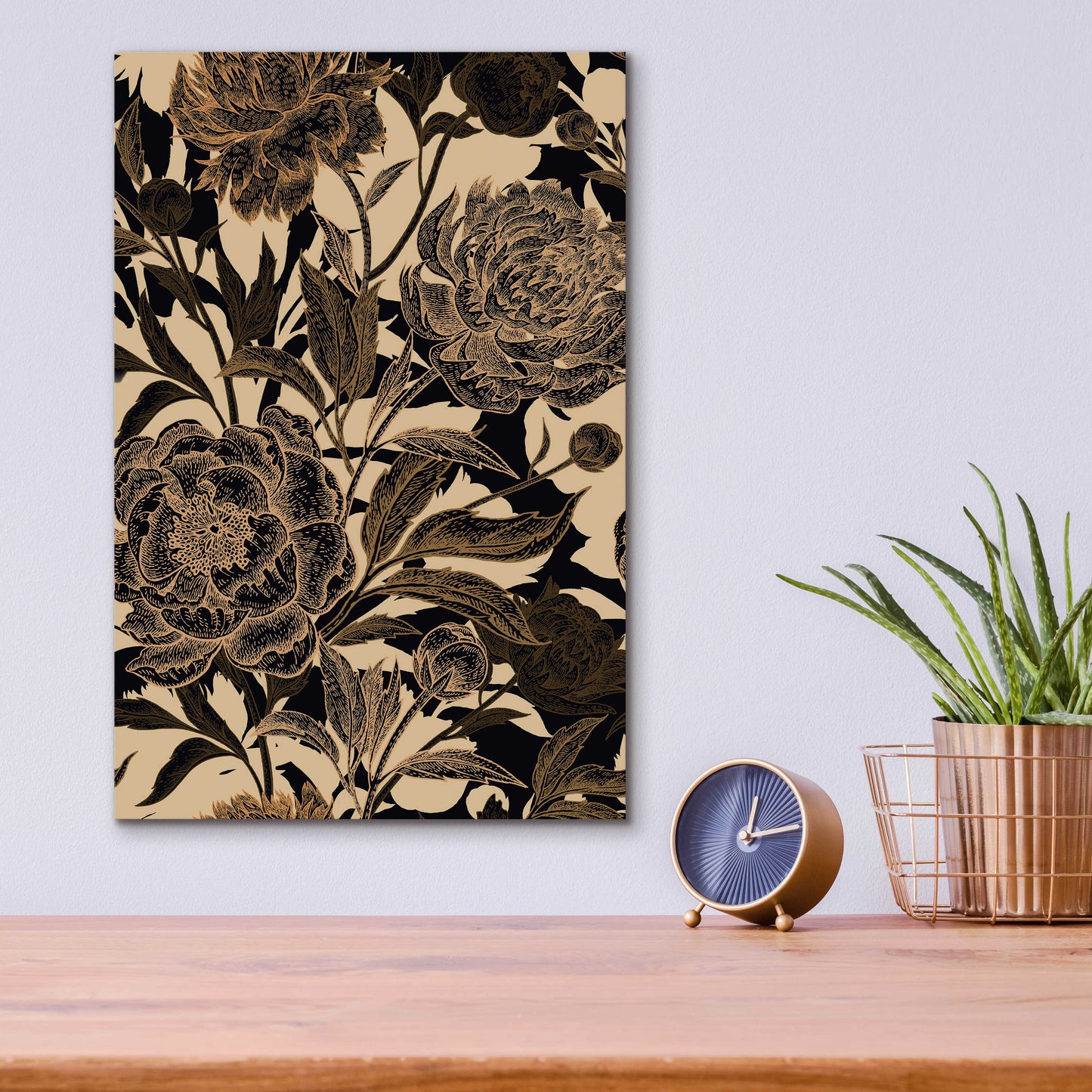 Epic Art 'Golden Rose II' by Incado, Acrylic Glass Wall Art,12x16