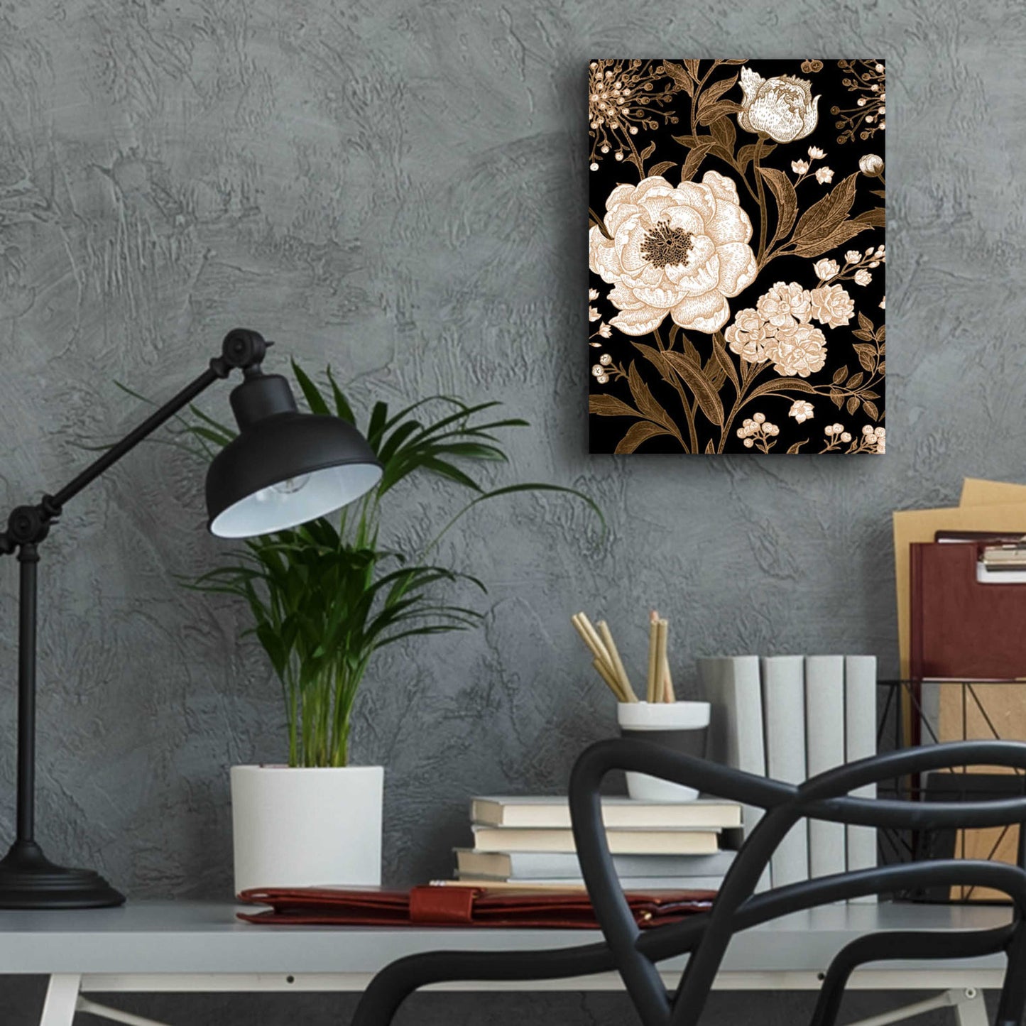 Epic Art 'Golden Rose' by Incado, Acrylic Glass Wall Art,12x16