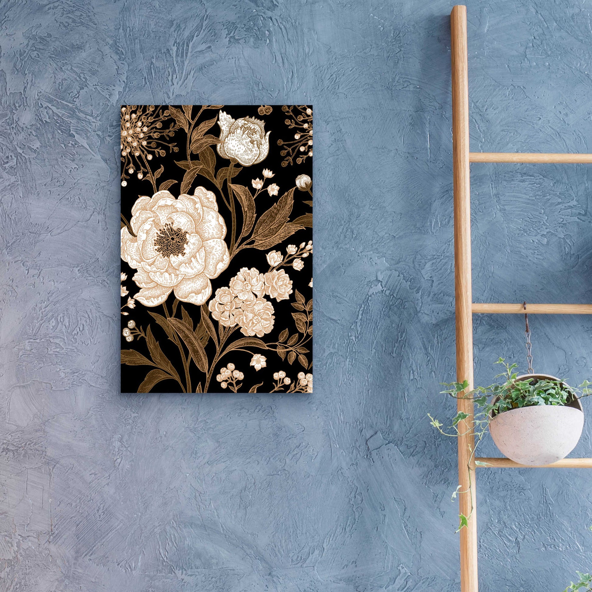 Epic Art 'Golden Rose' by Incado, Acrylic Glass Wall Art,16x24