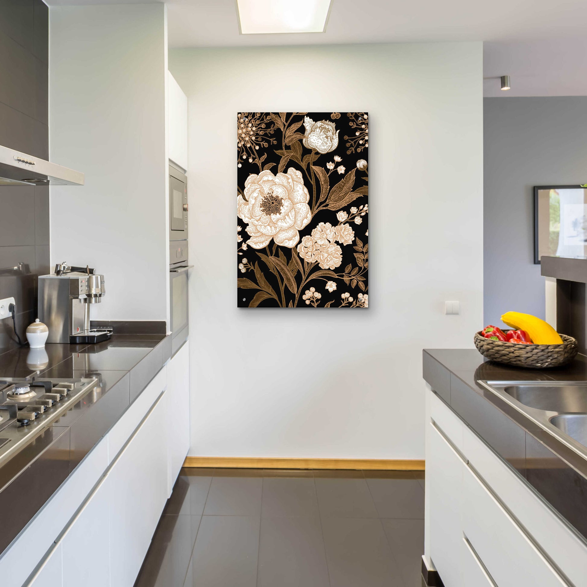 Epic Art 'Golden Rose' by Incado, Acrylic Glass Wall Art,24x36