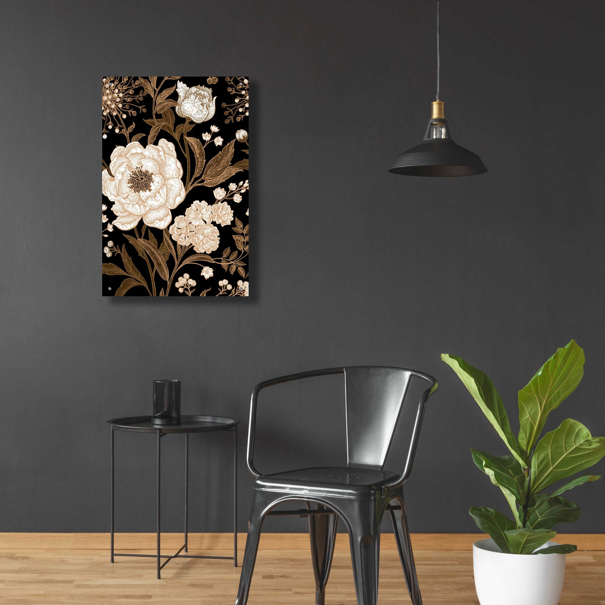 Epic Art 'Golden Rose' by Incado, Acrylic Glass Wall Art,24x36