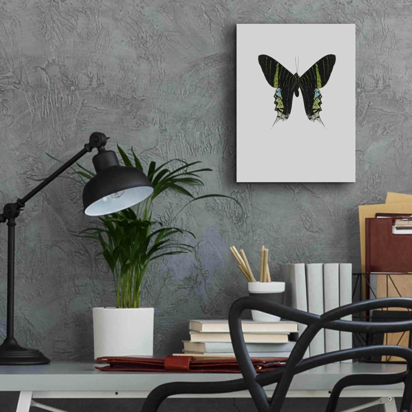 Epic Art 'Green Butterfly' by Incado, Acrylic Glass Wall Art,12x16