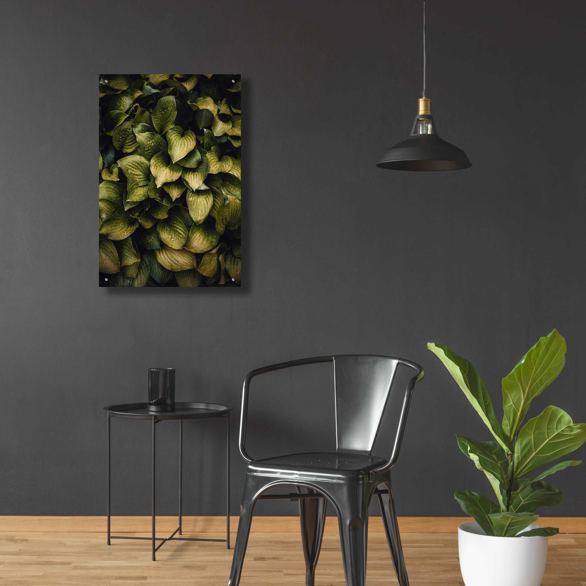 Epic Art 'Hostas Leaves' by Incado, Acrylic Glass Wall Art,24x36