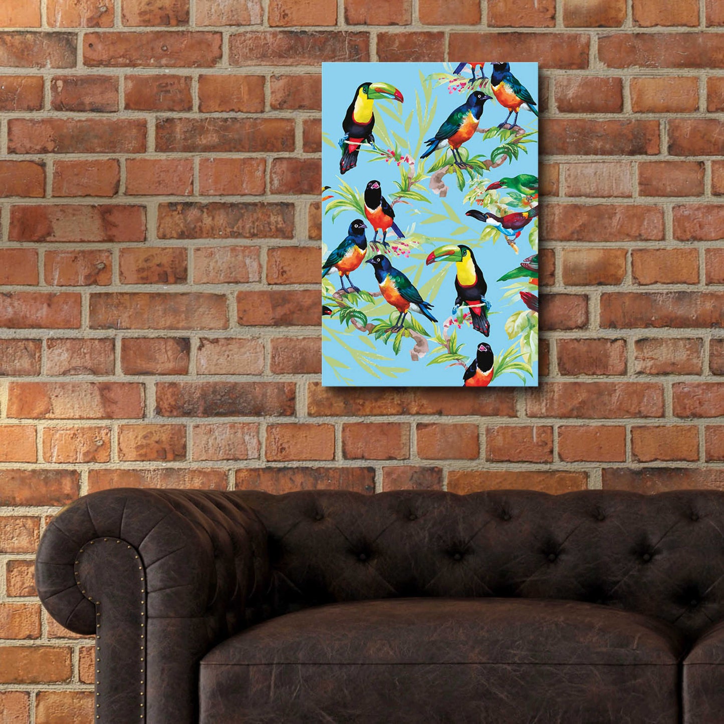 Epic Art 'Jungle Birds' by Incado, Acrylic Glass Wall Art,16x24