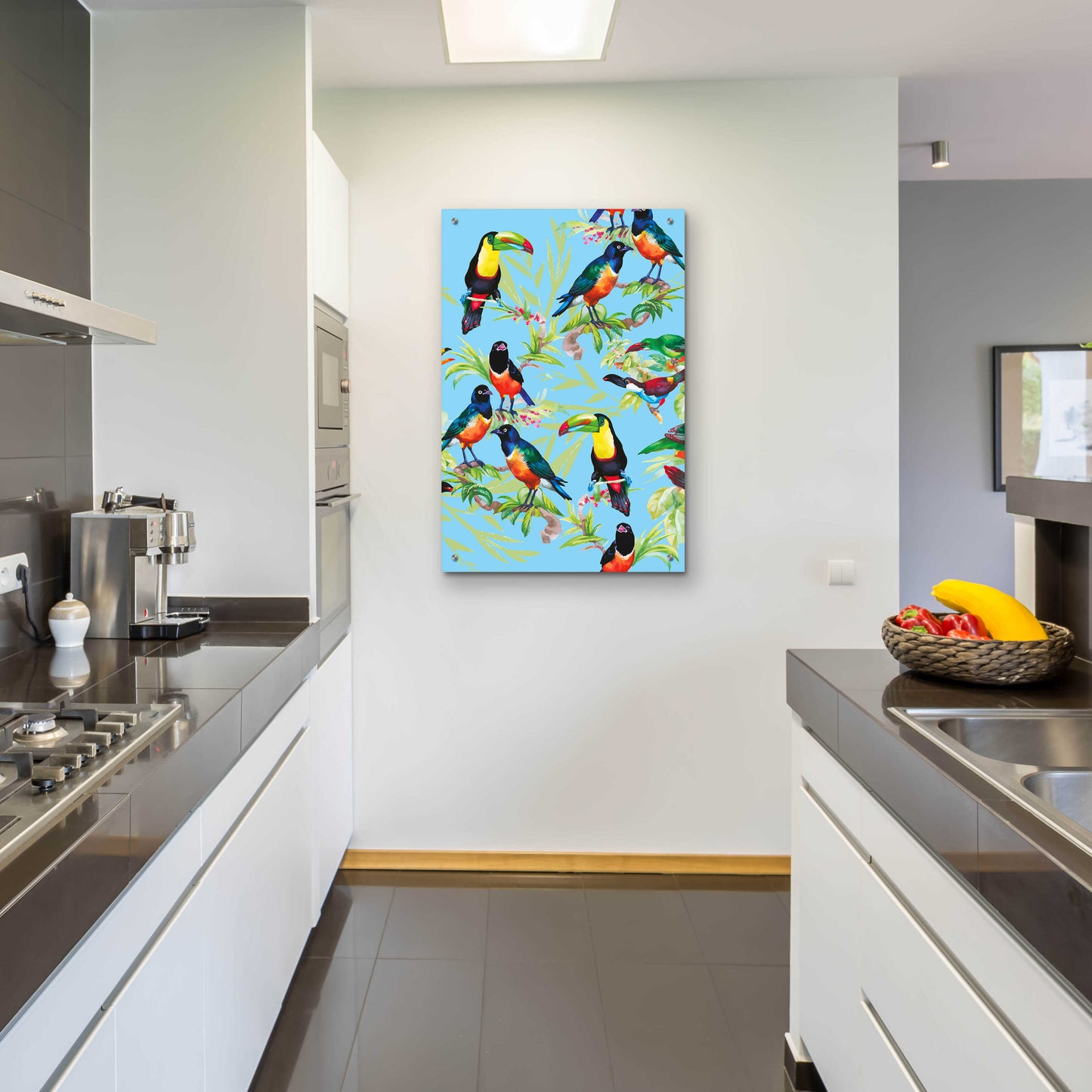 Epic Art 'Jungle Birds' by Incado, Acrylic Glass Wall Art,24x36