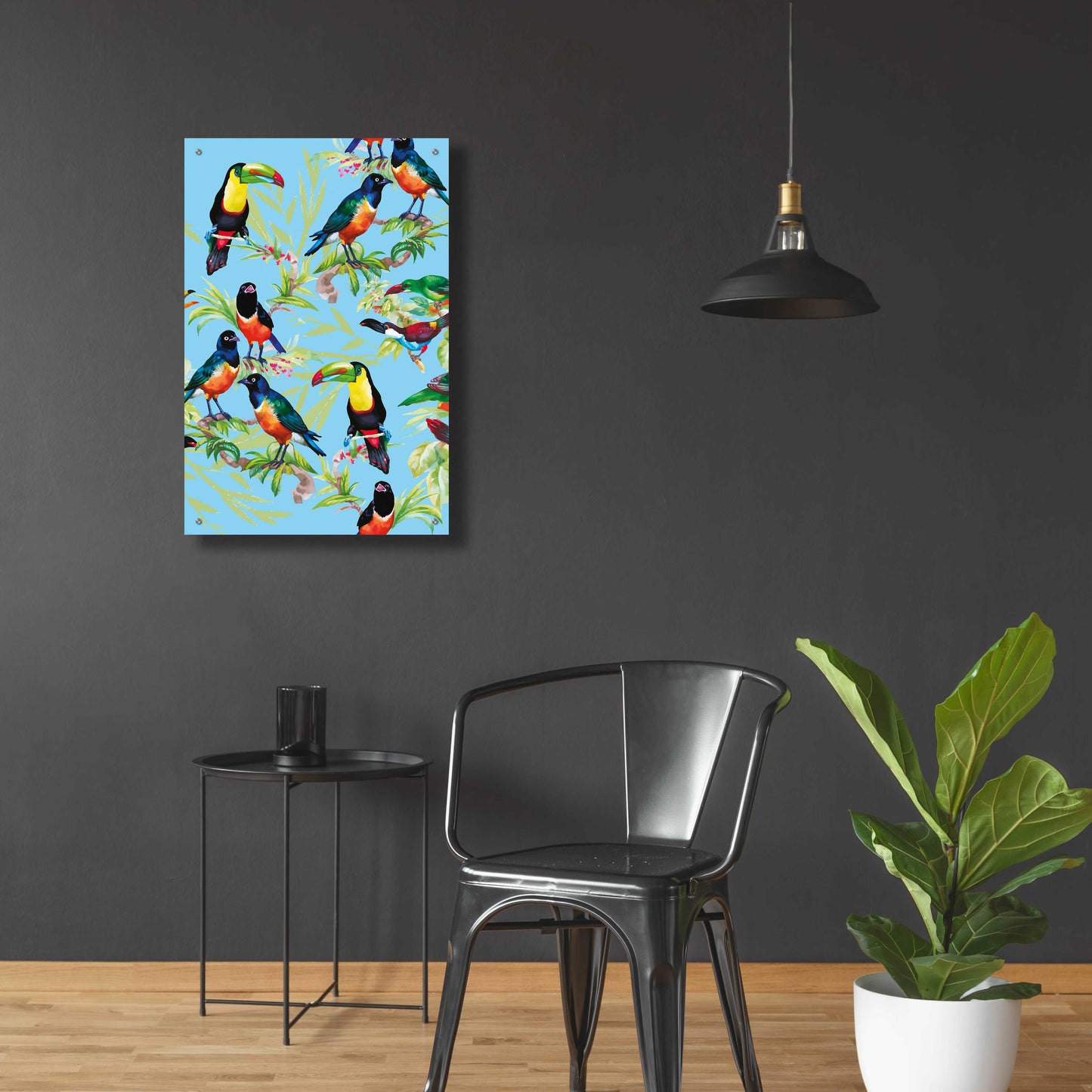 Epic Art 'Jungle Birds' by Incado, Acrylic Glass Wall Art,24x36