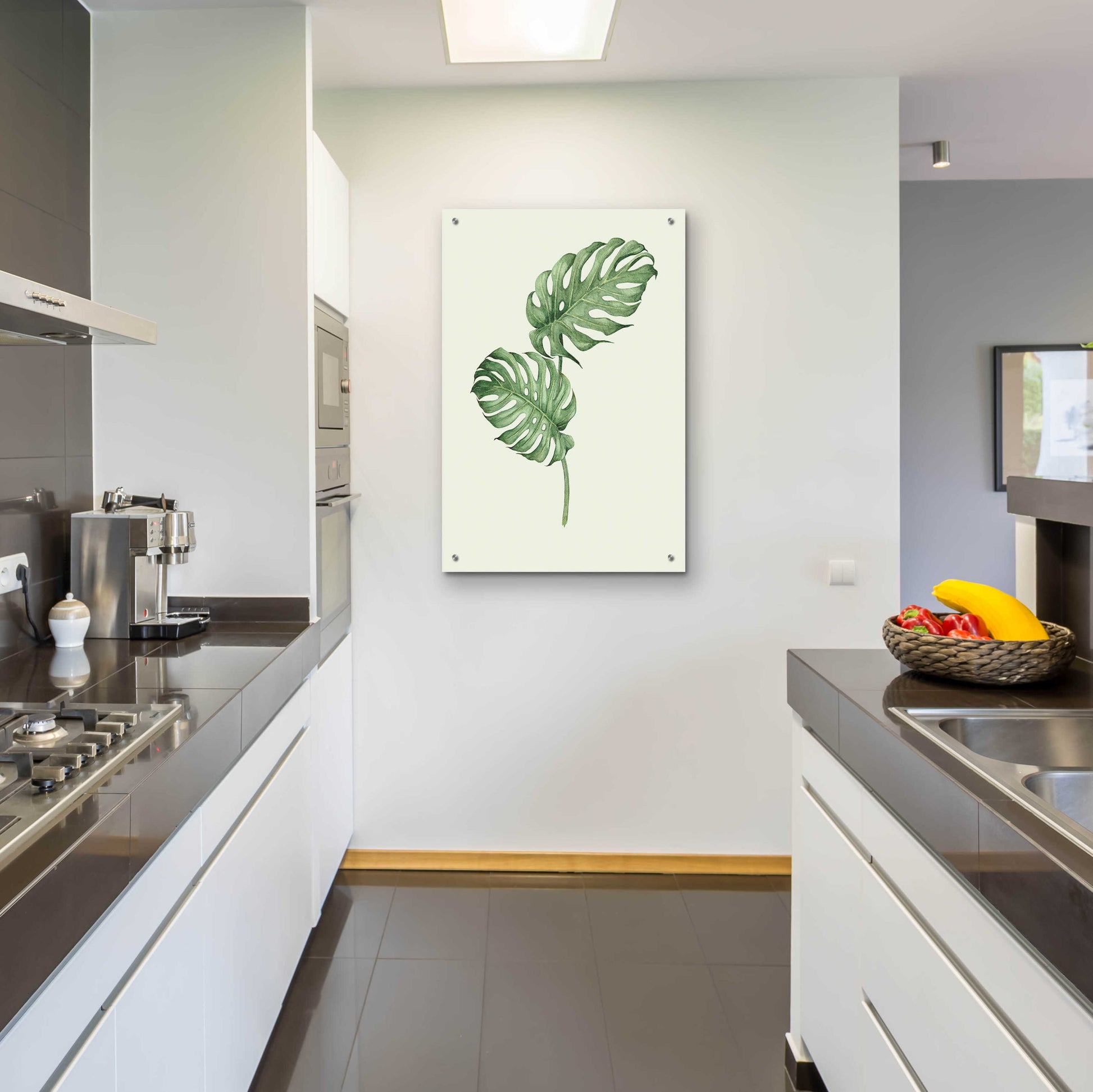 Epic Art 'Leaf Green' by Incado, Acrylic Glass Wall Art,24x36