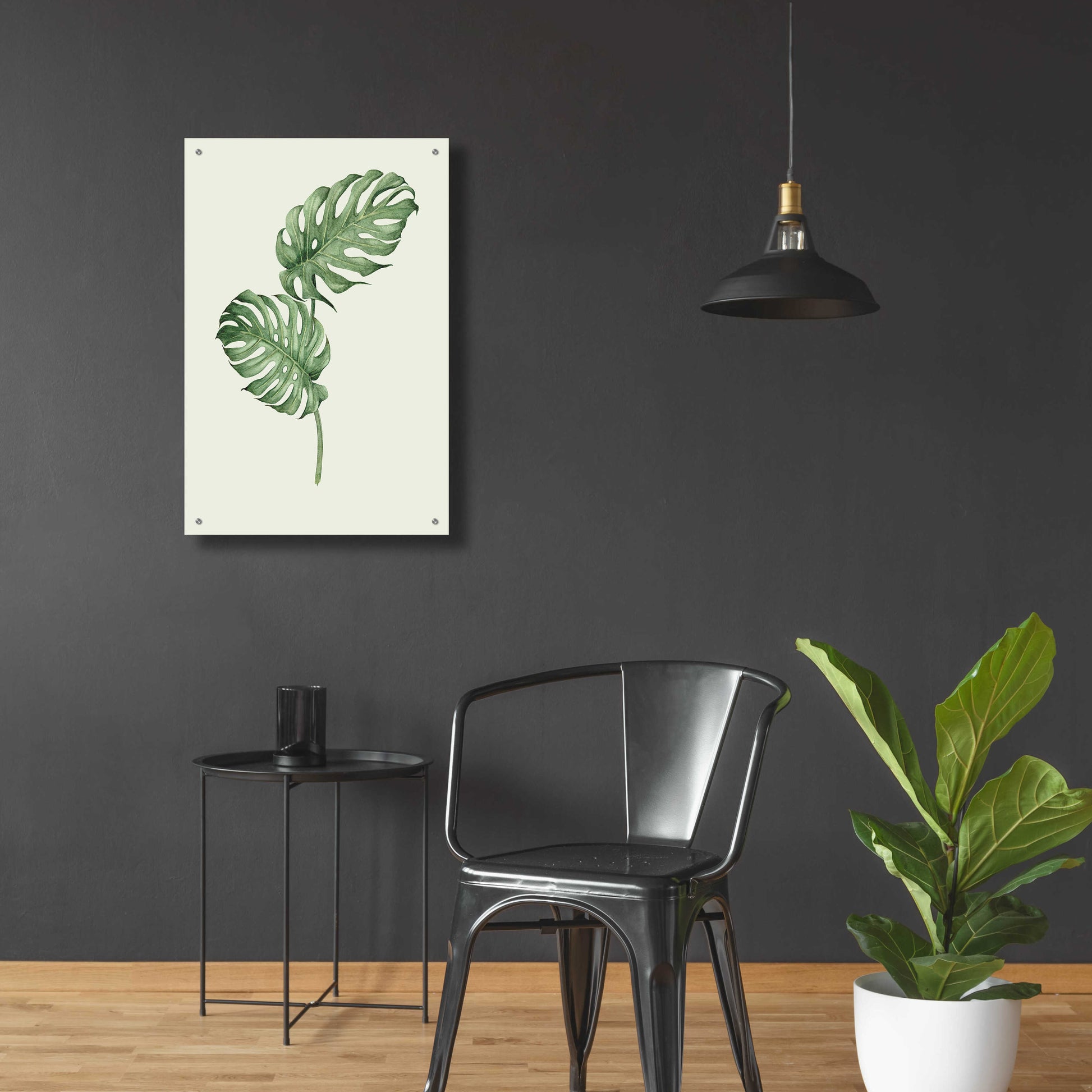 Epic Art 'Leaf Green' by Incado, Acrylic Glass Wall Art,24x36