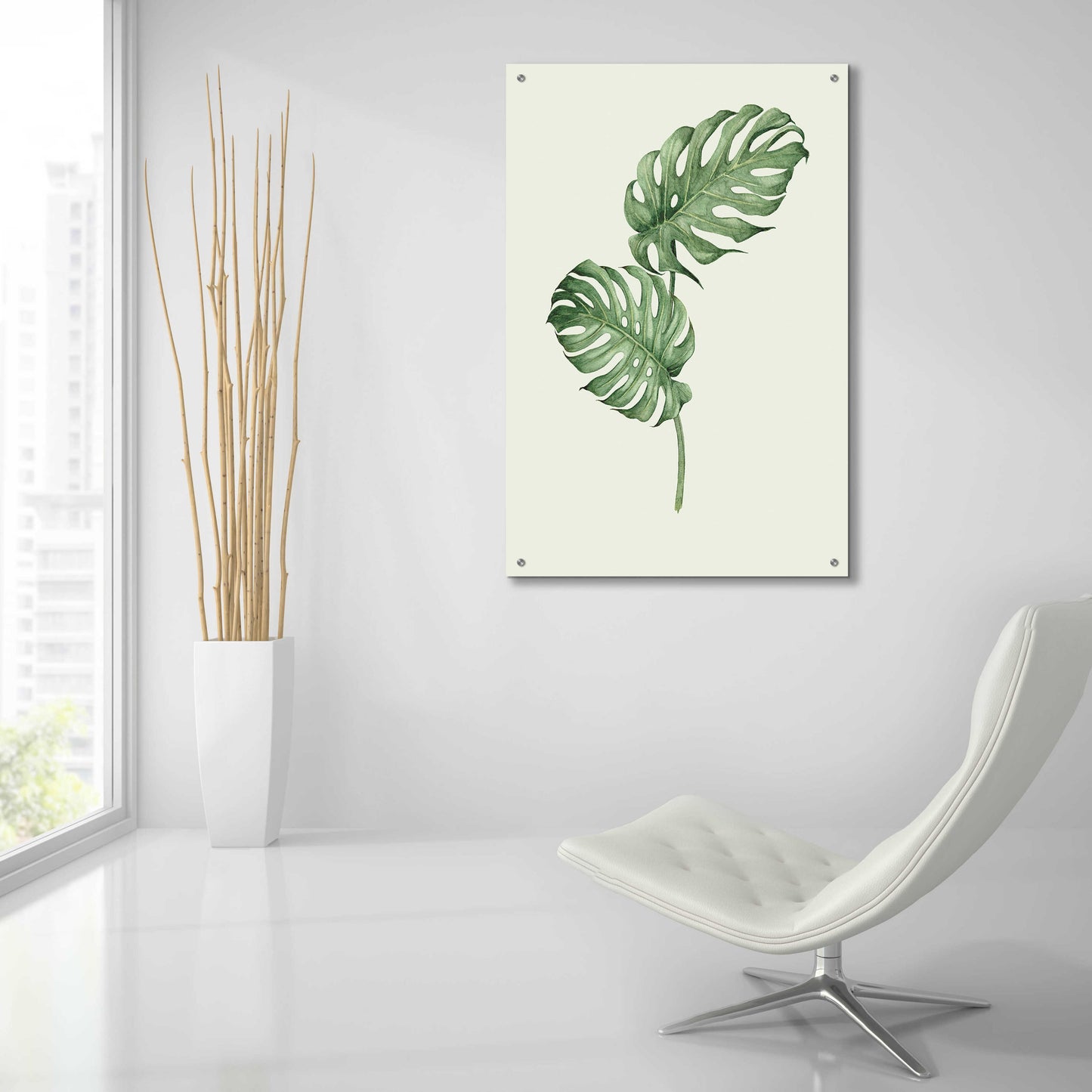 Epic Art 'Leaf Green' by Incado, Acrylic Glass Wall Art,24x36