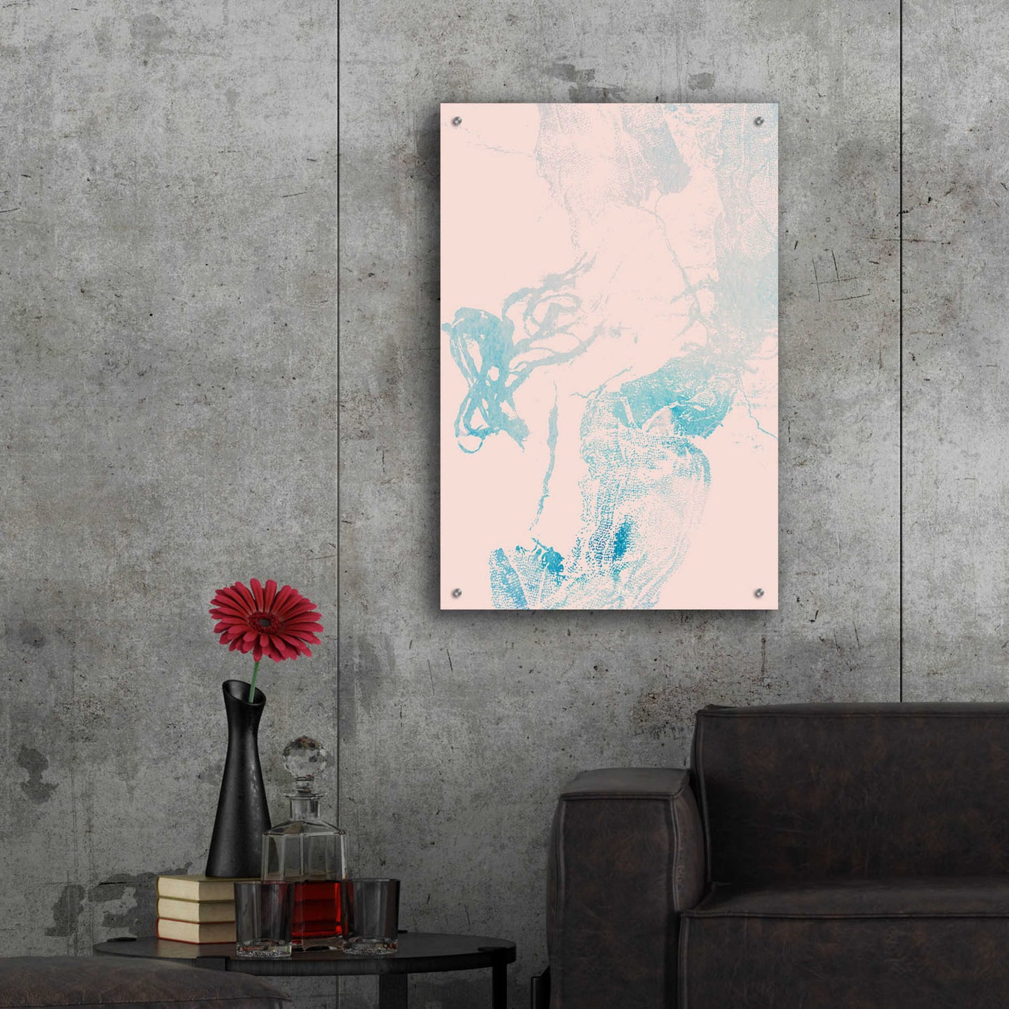 Epic Art 'Pink Blues' by Incado, Acrylic Glass Wall Art,24x36