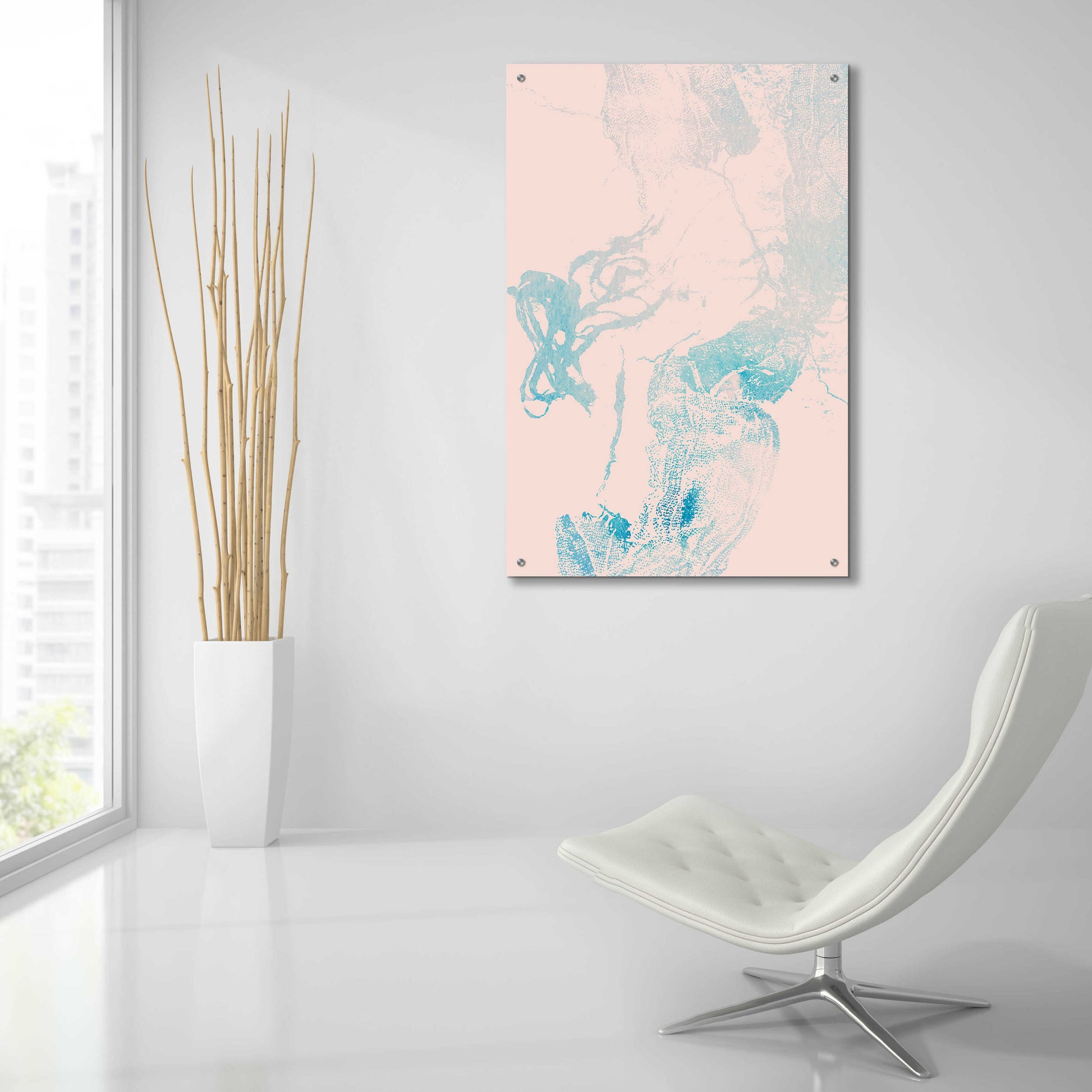 Epic Art 'Pink Blues' by Incado, Acrylic Glass Wall Art,24x36