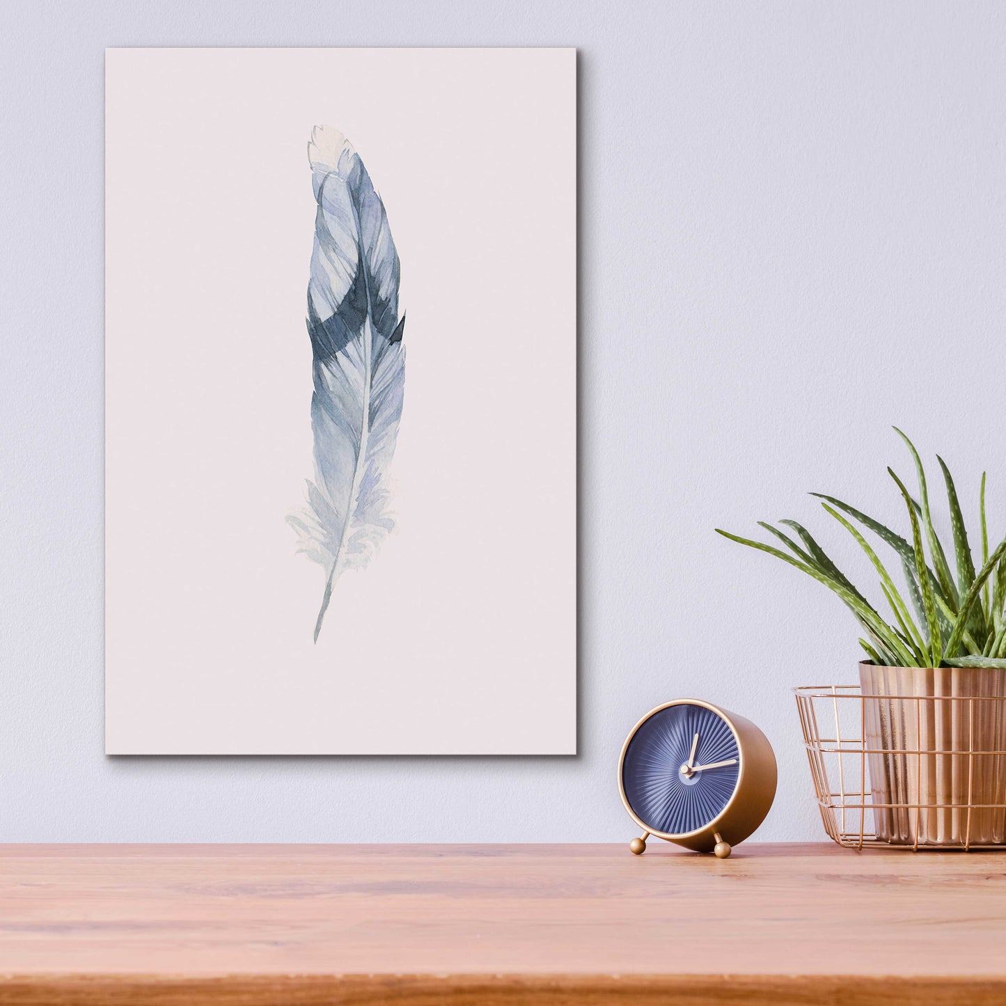 Epic Art 'Pink Feather' by Incado, Acrylic Glass Wall Art,12x16