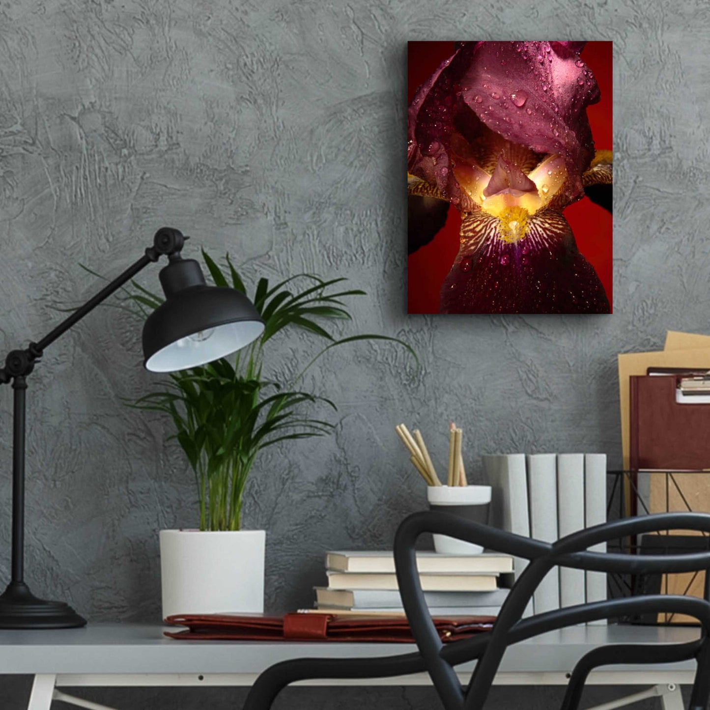 Epic Art 'Red Flower' by Incado, Acrylic Glass Wall Art,12x16