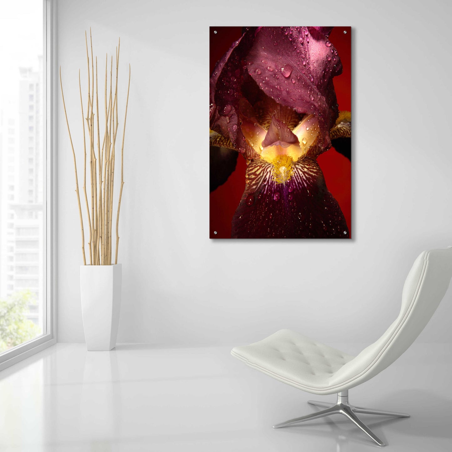 Epic Art 'Red Flower' by Incado, Acrylic Glass Wall Art,24x36