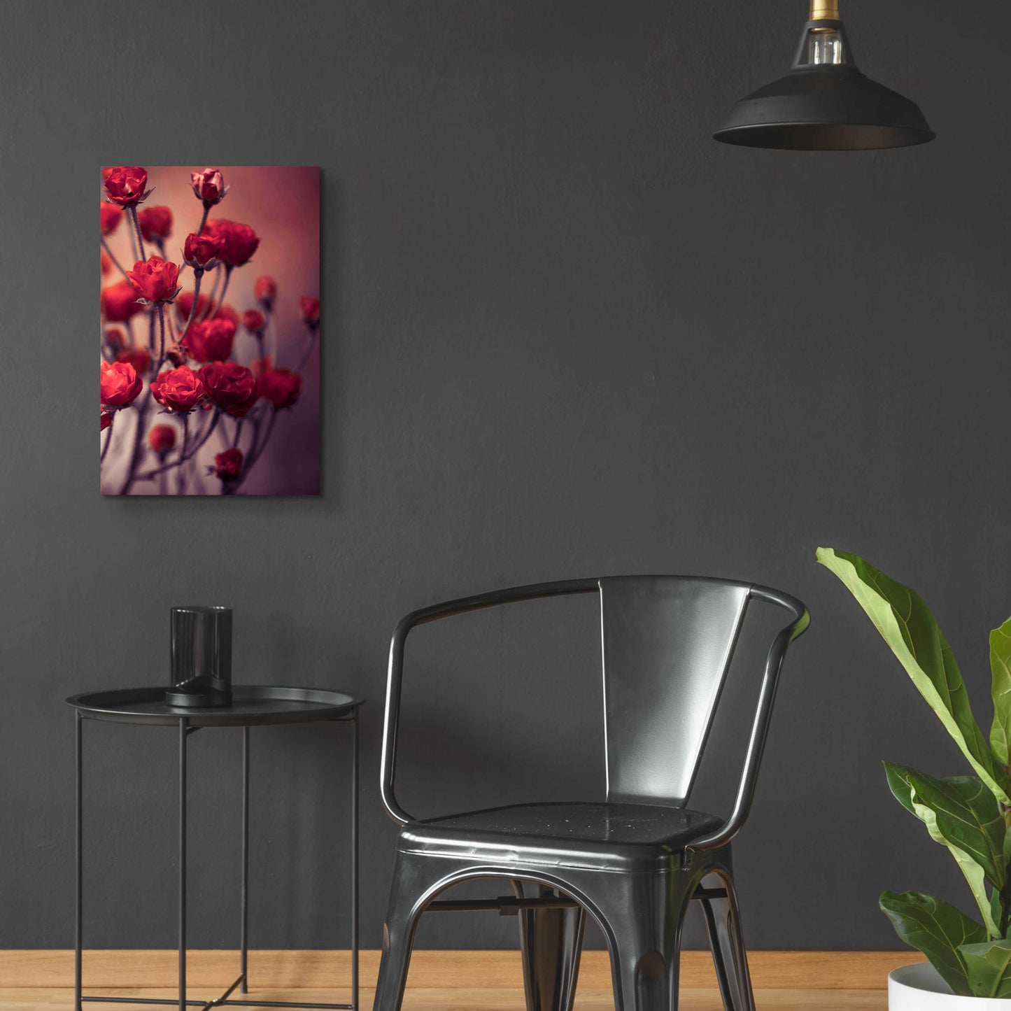 Epic Art 'Red Flowers' by Incado, Acrylic Glass Wall Art,16x24