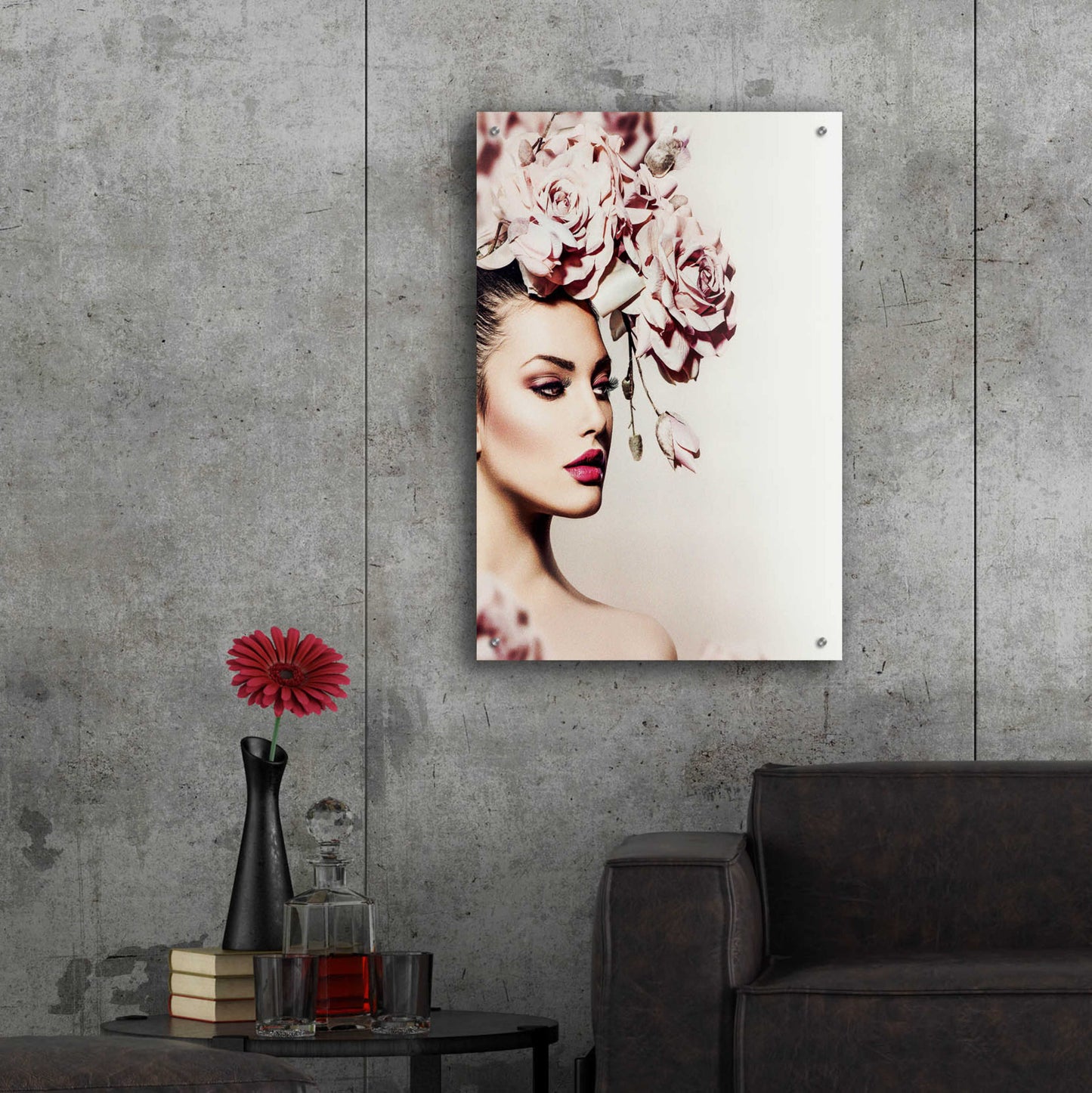 Epic Art 'Rose' by Incado, Acrylic Glass Wall Art,24x36