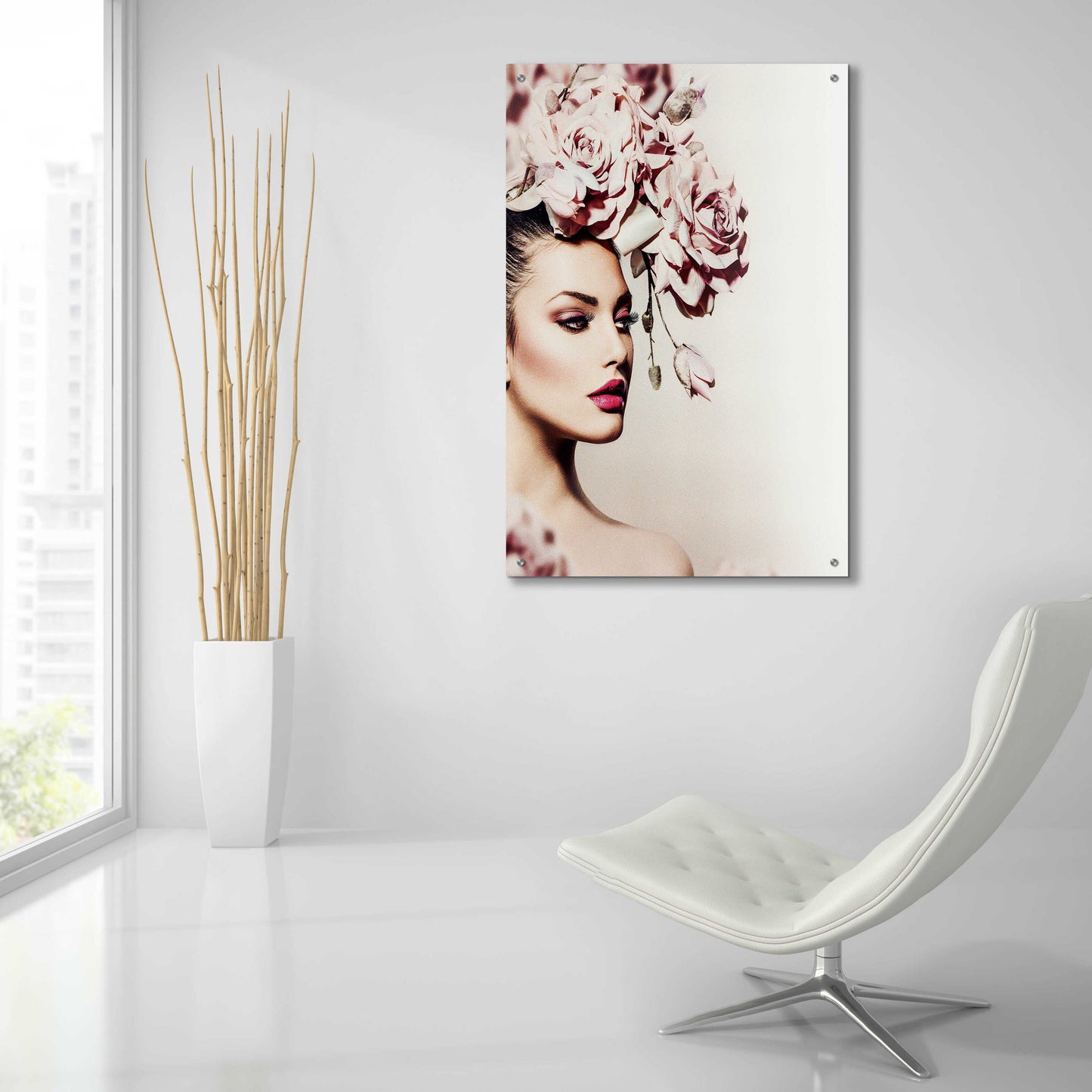 Epic Art 'Rose' by Incado, Acrylic Glass Wall Art,24x36