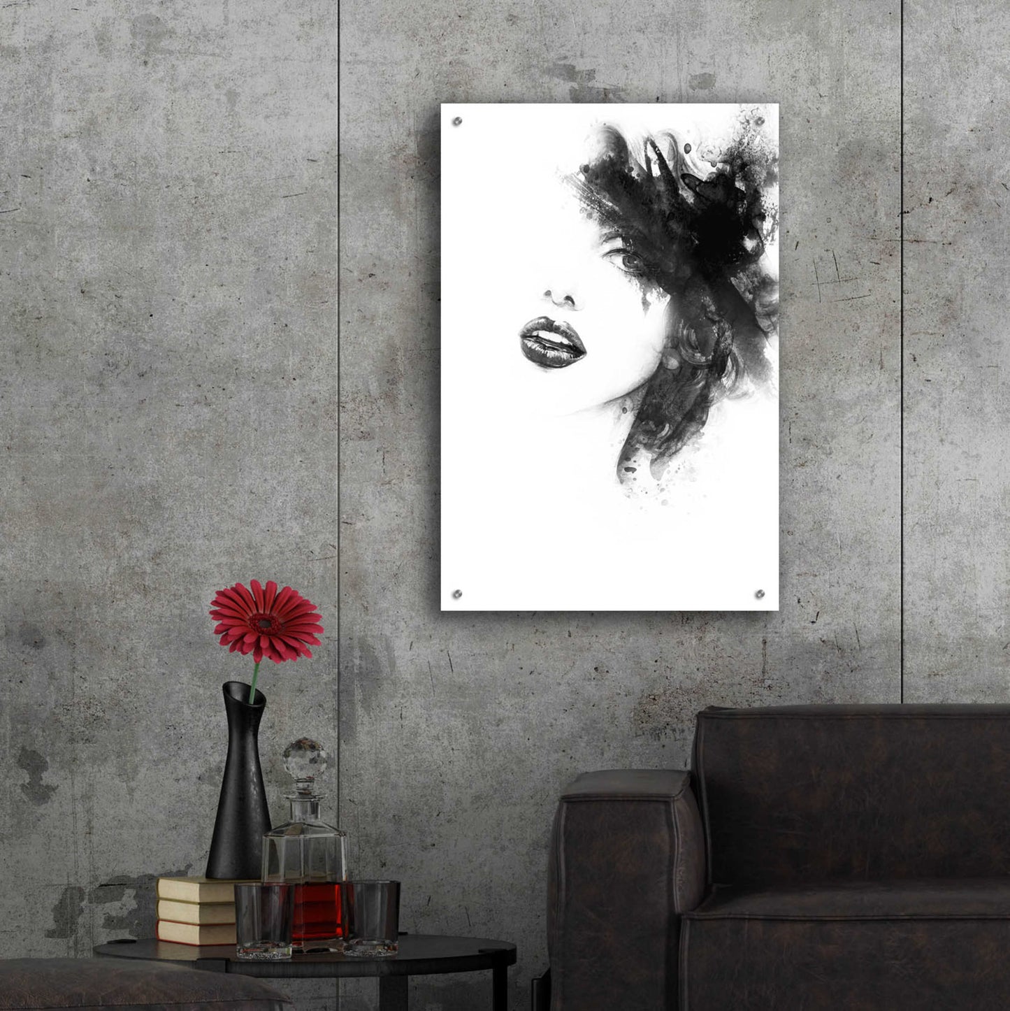 Epic Art 'Shadow Girl' by Incado, Acrylic Glass Wall Art,24x36