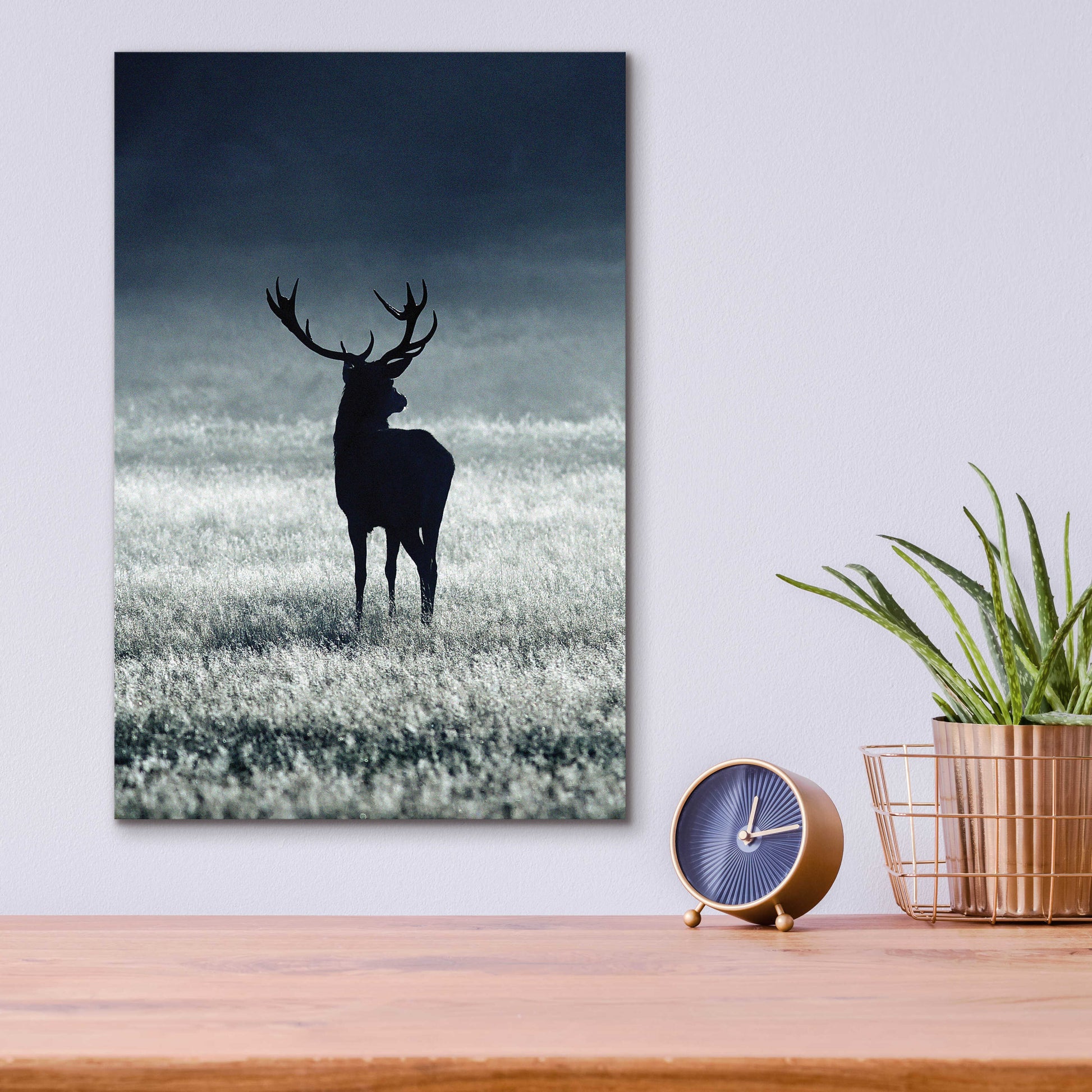 Epic Art 'Silhouette Deer' by Incado, Acrylic Glass Wall Art,12x16