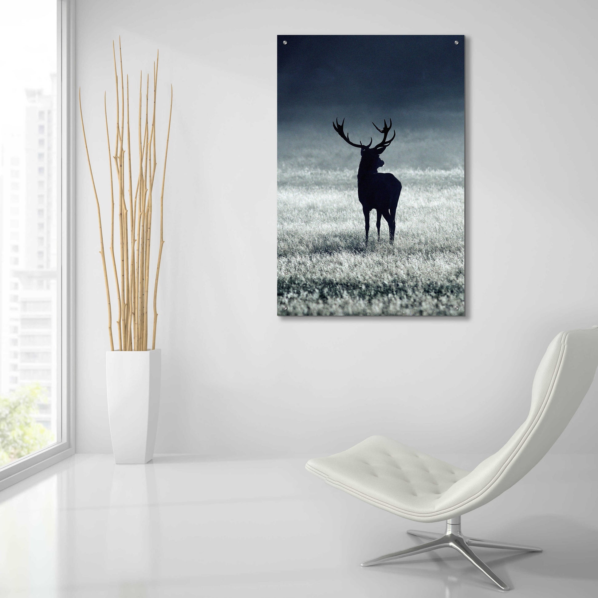 Epic Art 'Silhouette Deer' by Incado, Acrylic Glass Wall Art,24x36