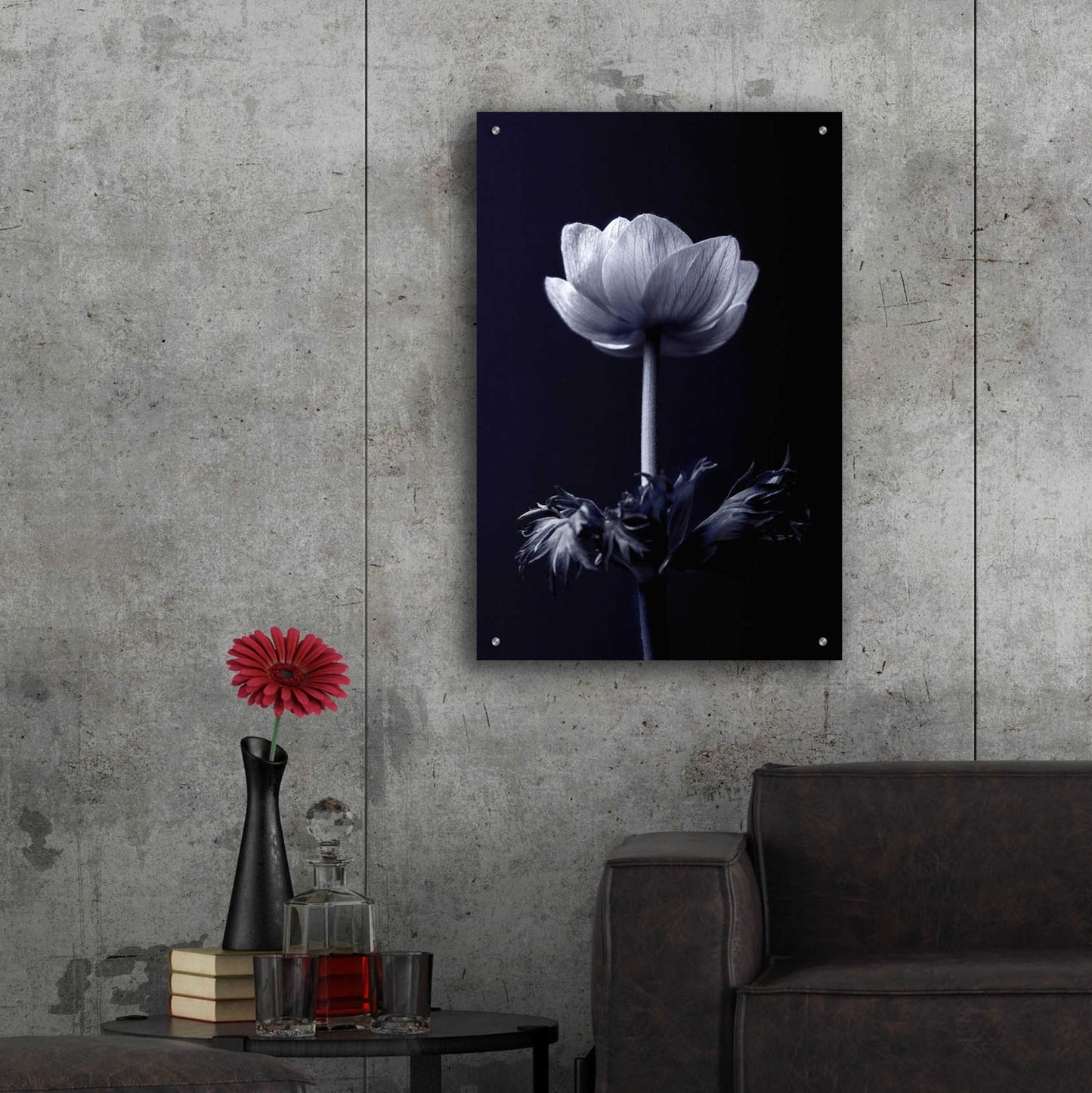 Epic Art 'Single Flower' by Incado, Acrylic Glass Wall Art,24x36