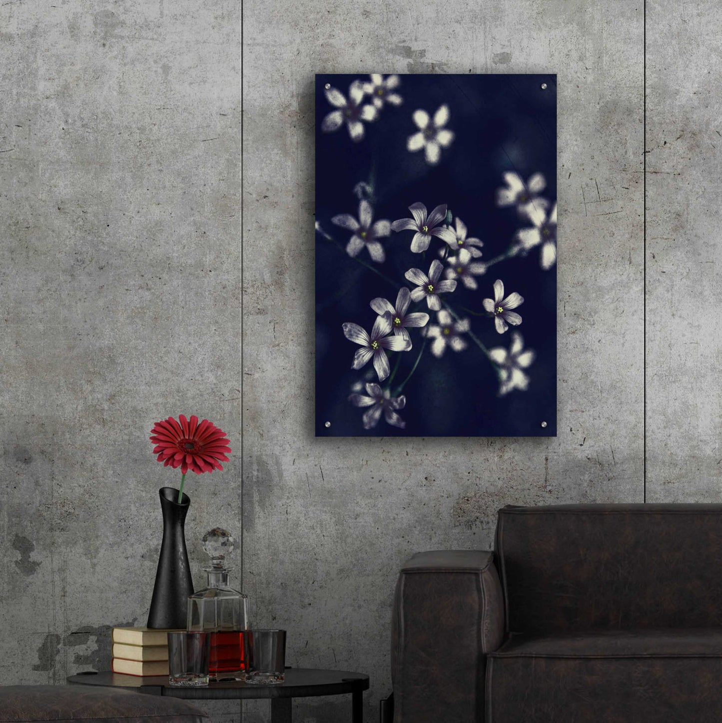 Epic Art 'Small Flowers' by Incado, Acrylic Glass Wall Art,24x36